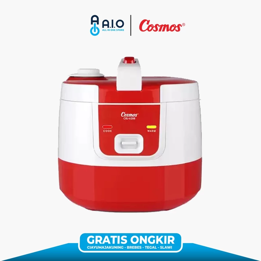 Takaran Air Memasak Nasi dengan Jari Supaya Hasilnya Pulen 2 COSMOS RICE COOKER CRJ 6288R AIO Store