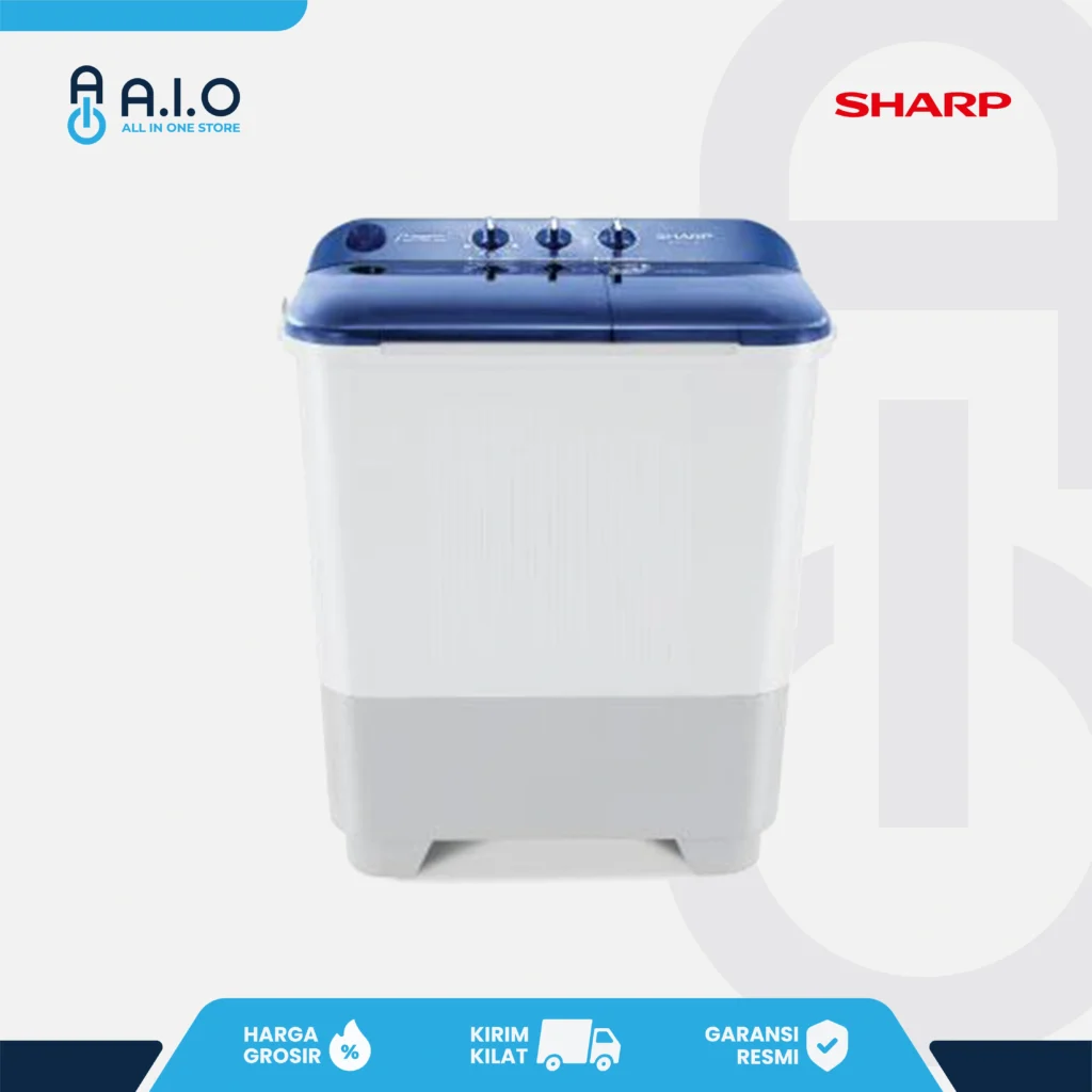 Product 8 SHARP MESIN CUCI 2 TABUNG 7.5 KG | ES T75NT BL