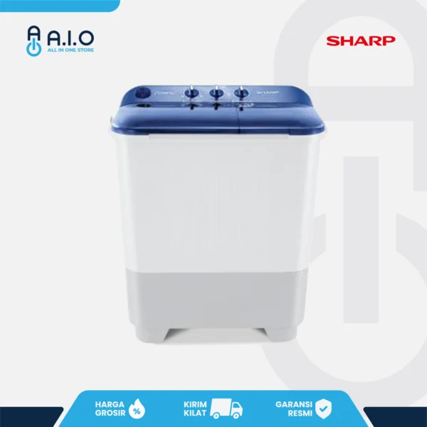 SHARP MESIN CUCI 2 TABUNG 7.5 KG | ES T75NT BL