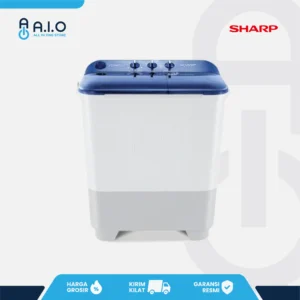 SHARP MESIN CUCI 2 TABUNG 7.5 KG | ES T75NT BL