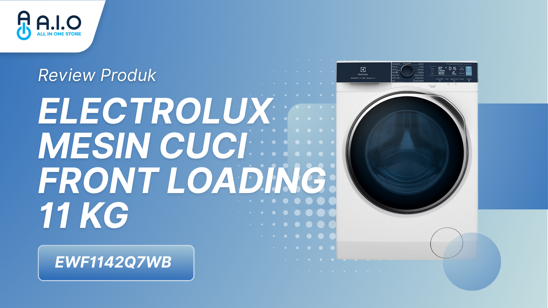 Electrolux EWF1142Q7WB: Mesin Cuci Front Loading 11 Kg Super Efisien dan Andal untuk Keluarga Modern 1 ELECTROLUX MESIN CUCI FRONT LOADING 11 KG EWF1142Q7WB