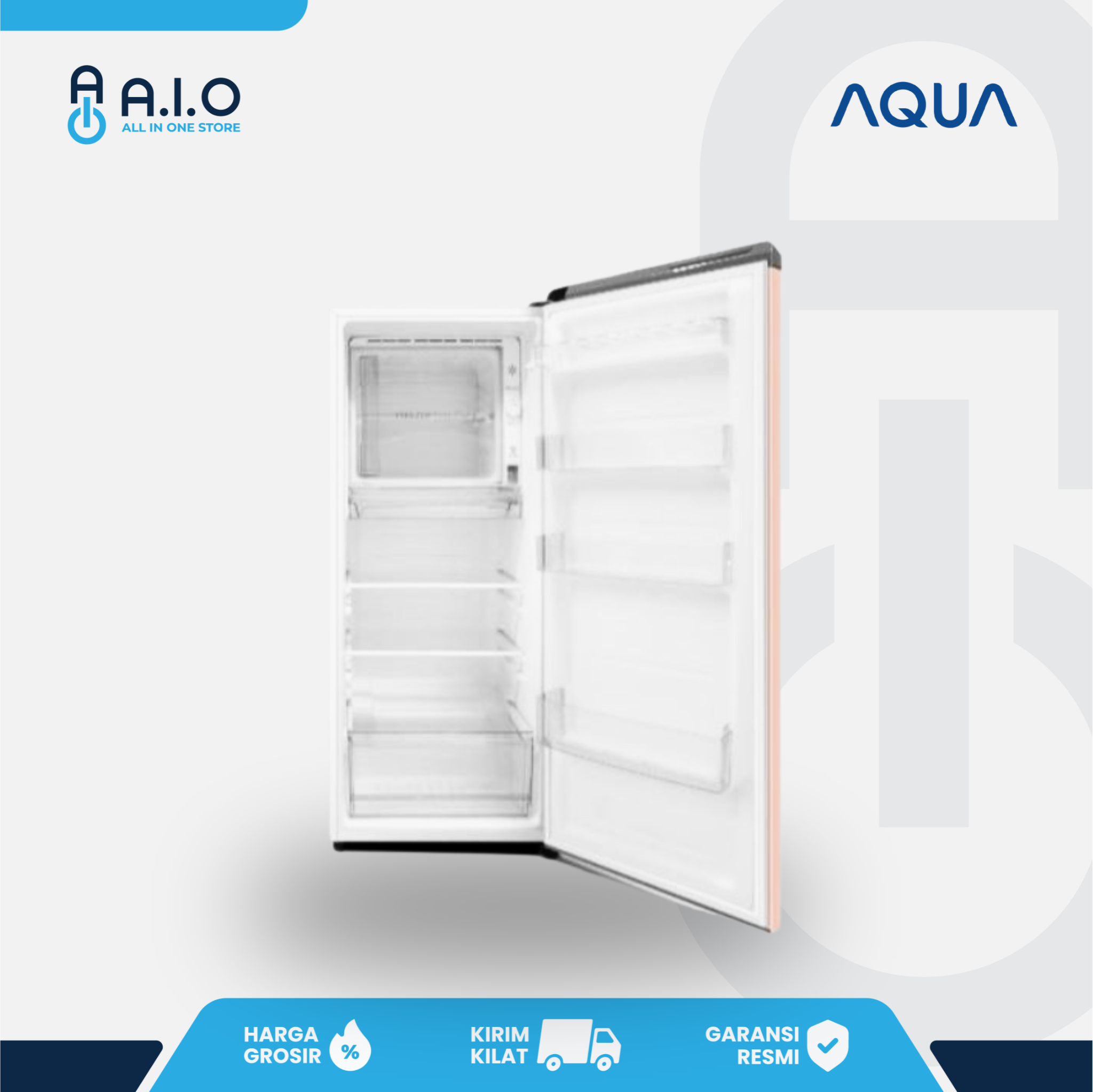 AQUA - KULKAS 1 PINTU 145 L - AQR D185(MSB) 5 AQUA - KULKAS 1 PINTU 145 L - AQR D185(MSB) - Gambar 4