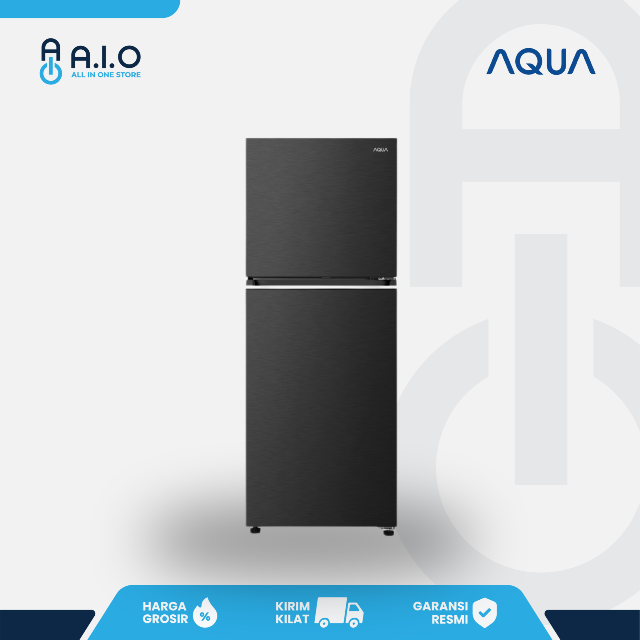 AQUA - KULKAS 2 PINTU 205 L - AQR DTM265CBP(DS) 1 AQR DTM265CBP(DS)