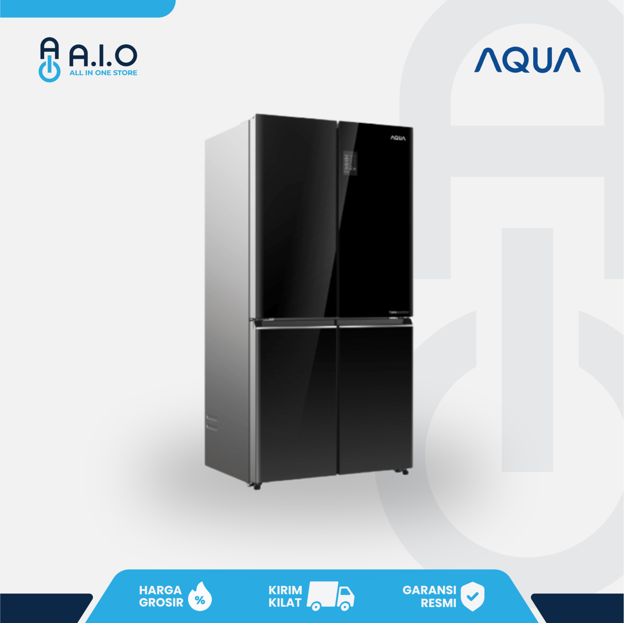 AQUA - KULKAS MULTIDOOR 4 PINTU 456L - AQR TTD546RBG(BK) 4 AQUA - KULKAS MULTIDOOR 4 PINTU 456L - AQR TTD546RBG(BK) - Gambar 3