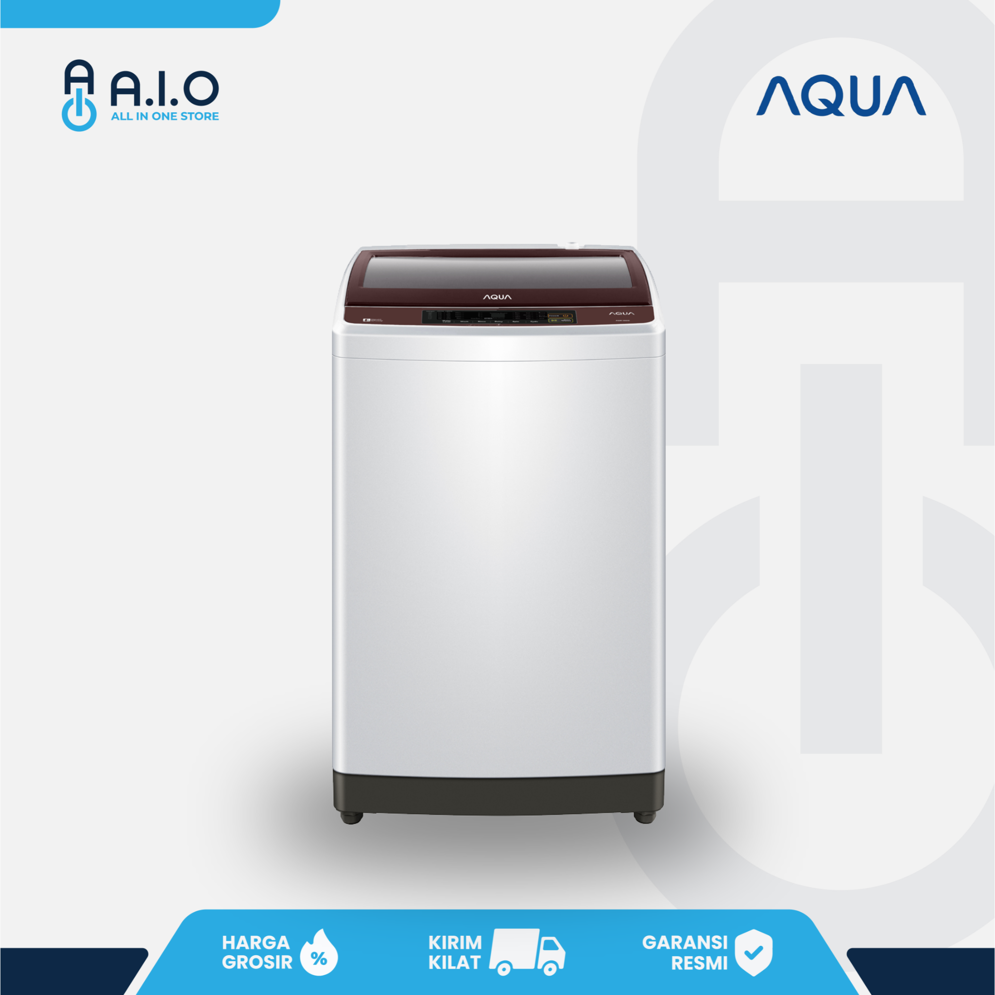 AQUA - MESIN CUCI TOP LOADING 9 KG - AQW 98DD(BK) 4 AQUA - MESIN CUCI TOP LOADING 9 KG - AQW 98DD(BK) - Gambar 3