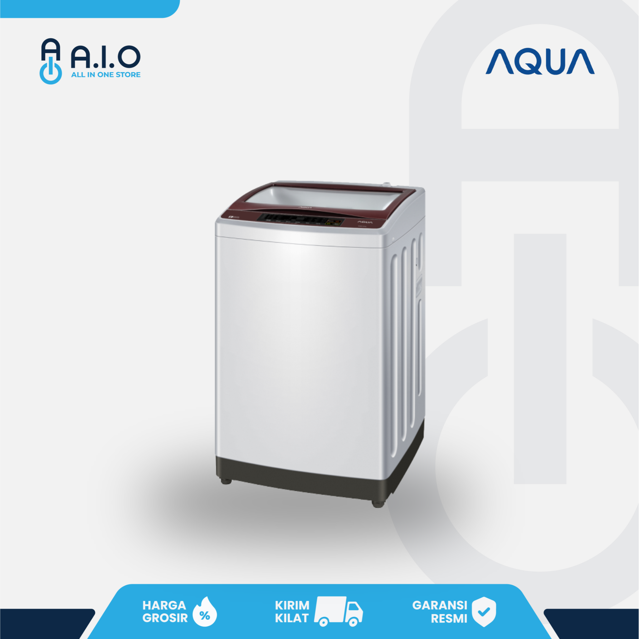 AQUA - MESIN CUCI TOP LOADING 7 KG - AQW 78DD(BK) 3 AQUA - MESIN CUCI TOP LOADING 7 KG - AQW 78DD(BK) - Gambar 2