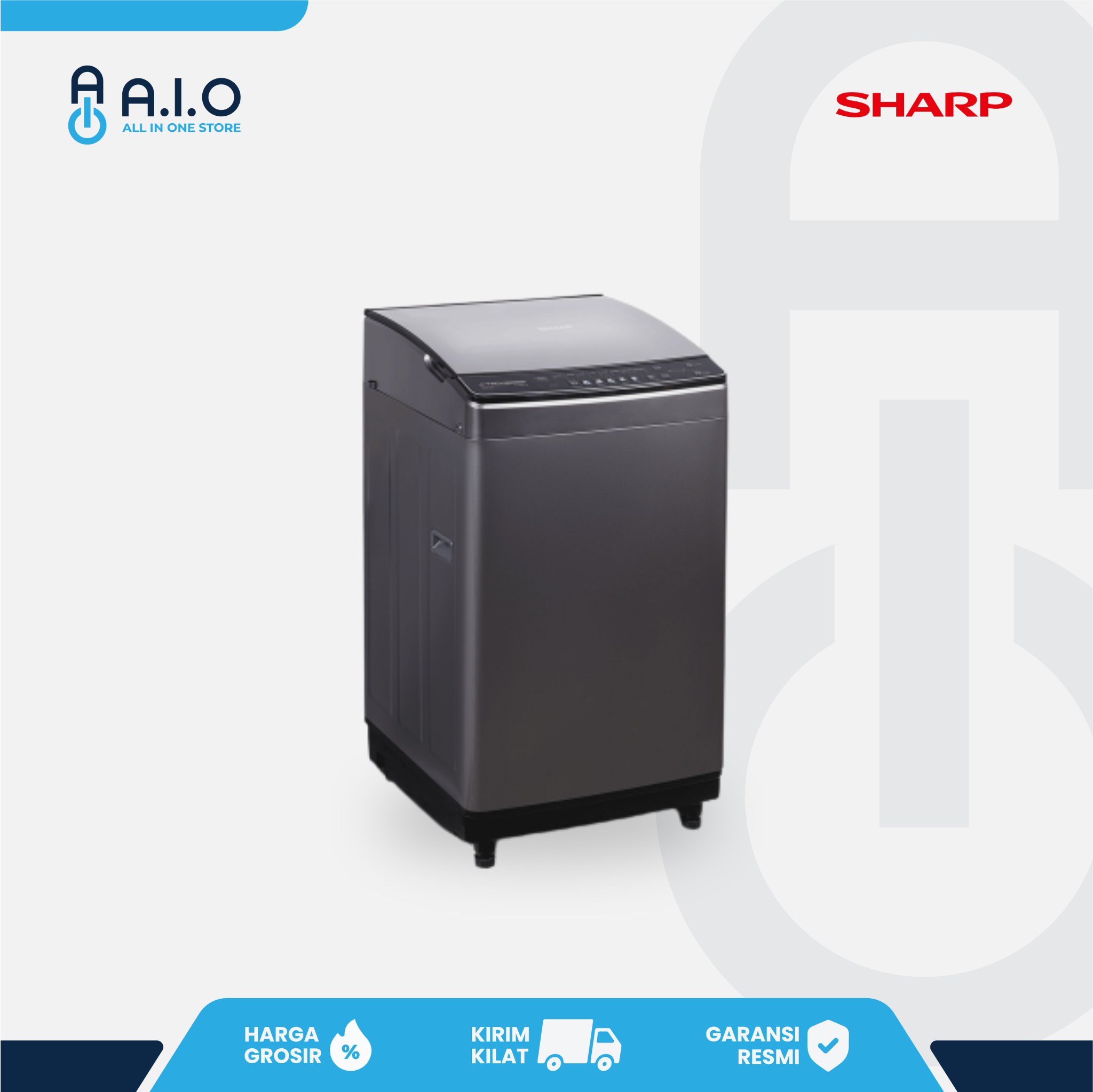 SHARP - MESIN CUCI TOP LOADING 11.5 KG - ES M1150XT SM 4 SHARP - MESIN CUCI TOP LOADING 11.5 KG - ES M1150XT SM - Gambar 3