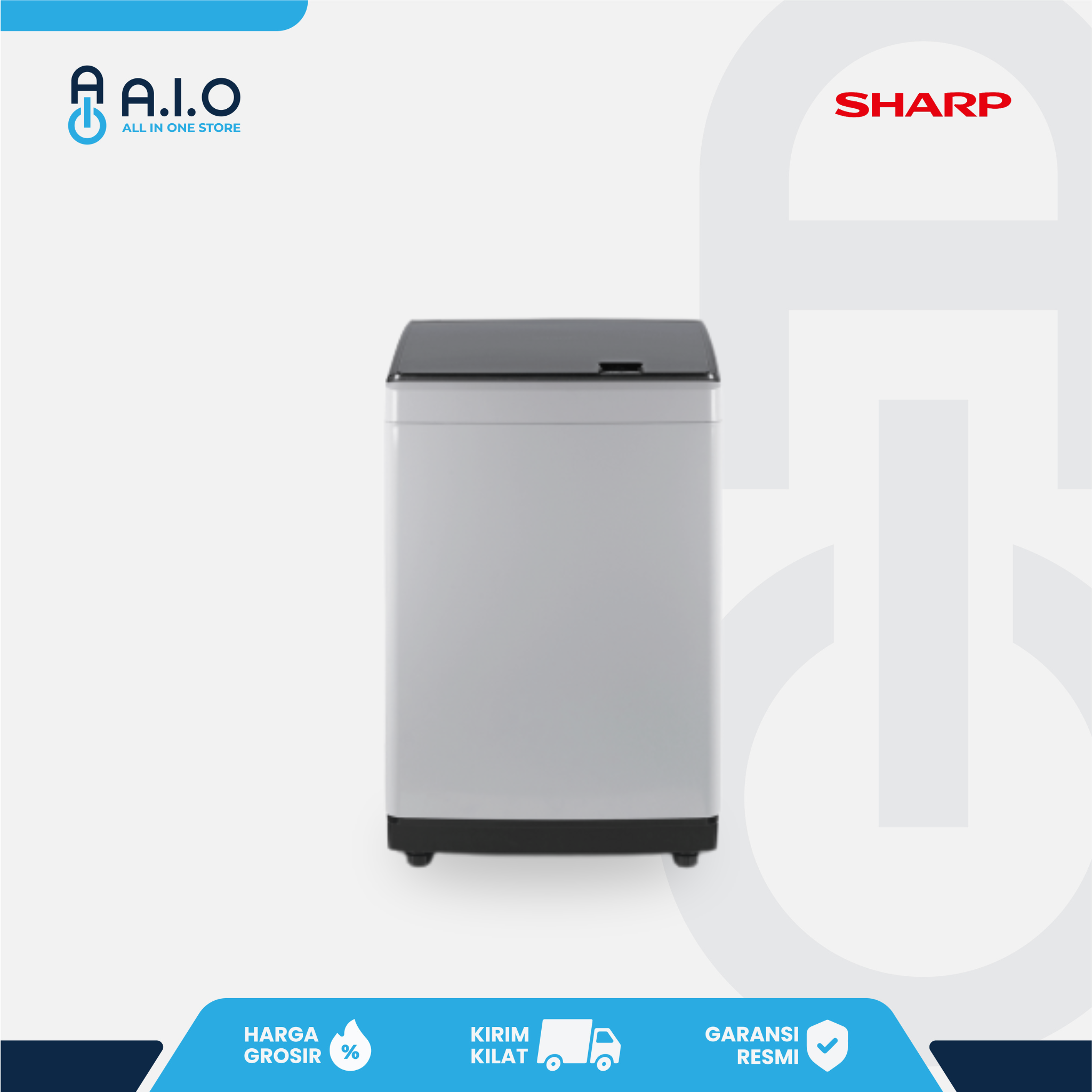 SHARP - MESIN CUCI TOP LOADING 7 KG - ES M7000P GG 1 ES-M7000P-GG