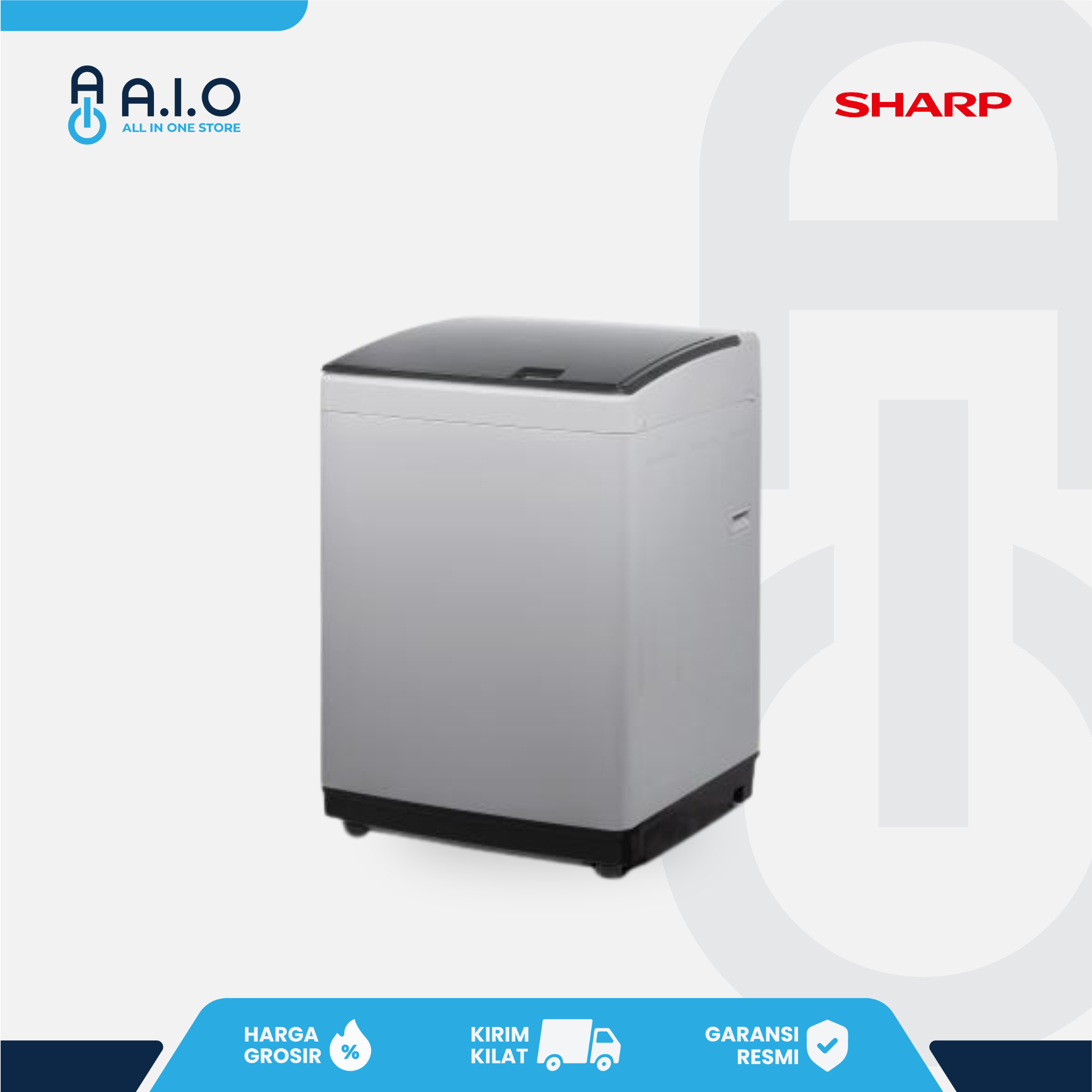 SHARP - MESIN CUCI TOP LOADING 7 KG - ES M7000P GG 3 SHARP - MESIN CUCI TOP LOADING 7 KG - ES M7000P GG - Gambar 2