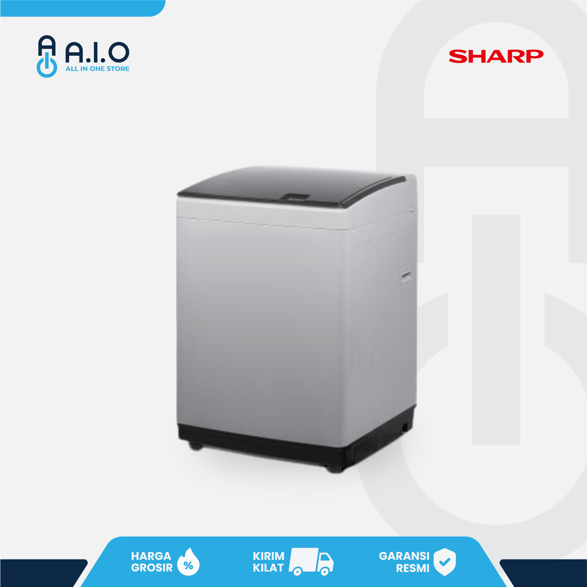 SHARP - MESIN CUCI TOP LOADING 8 KG - ES M8000P GG 3 SHARP - MESIN CUCI TOP LOADING 8 KG - ES M8000P GG - Gambar 2