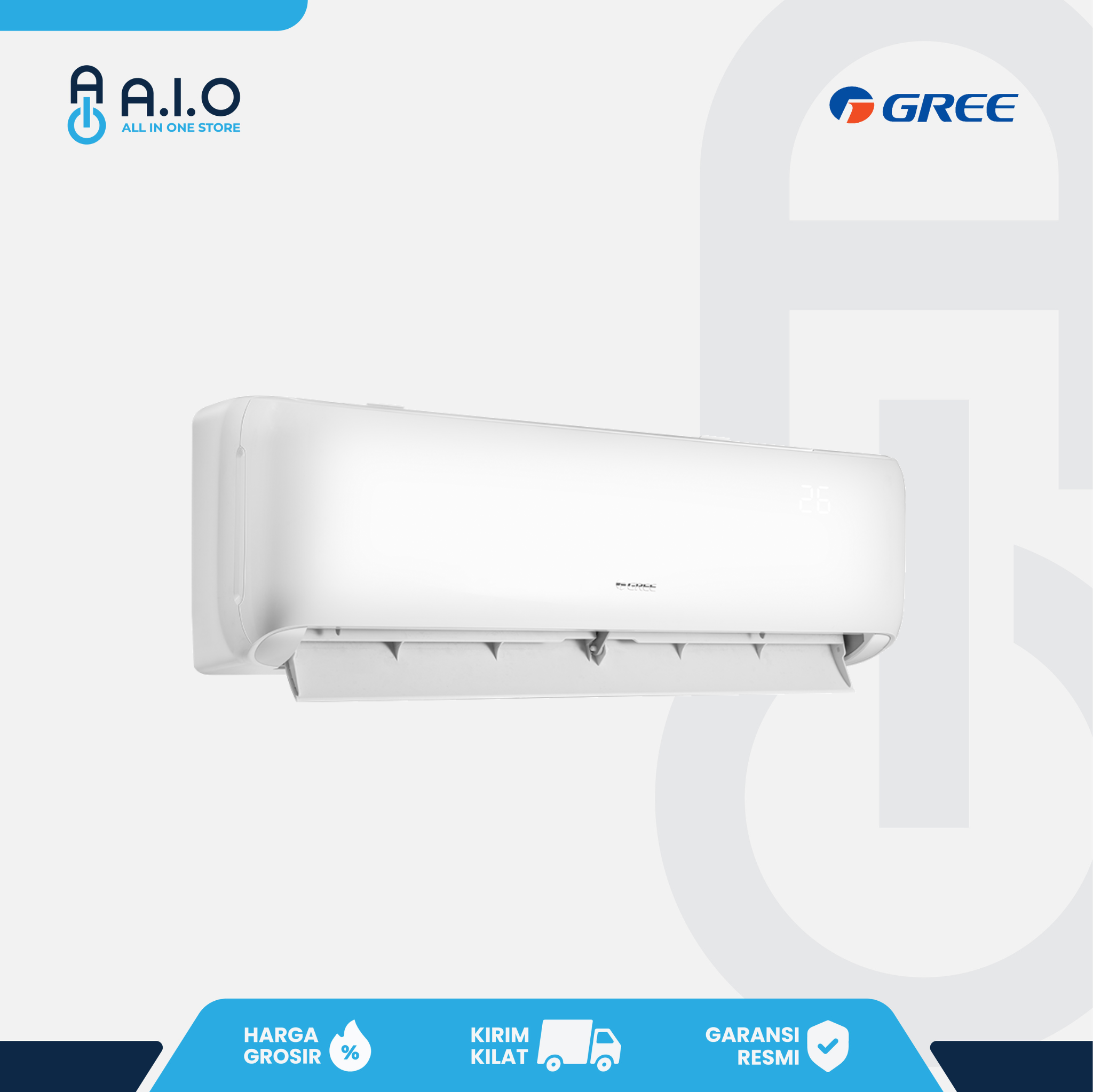 GREE - AC SPLIT STANDARD 2 PK - GWC 18N1A 4 GREE - AC SPLIT STANDARD 2 PK - GWC 18N1A - Gambar 3