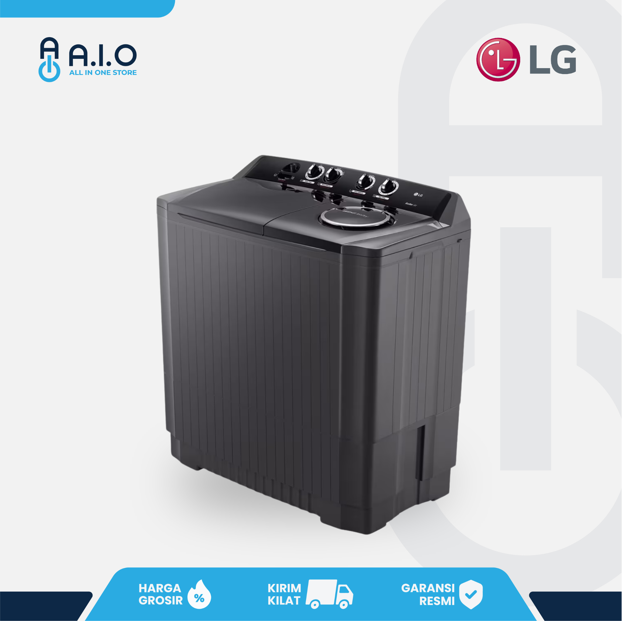 LG - MESIN CUCI 2 TABUNG 14 KG - P1400RTM 3 LG - MESIN CUCI 2 TABUNG 14 KG - P1400RTM - Gambar 2