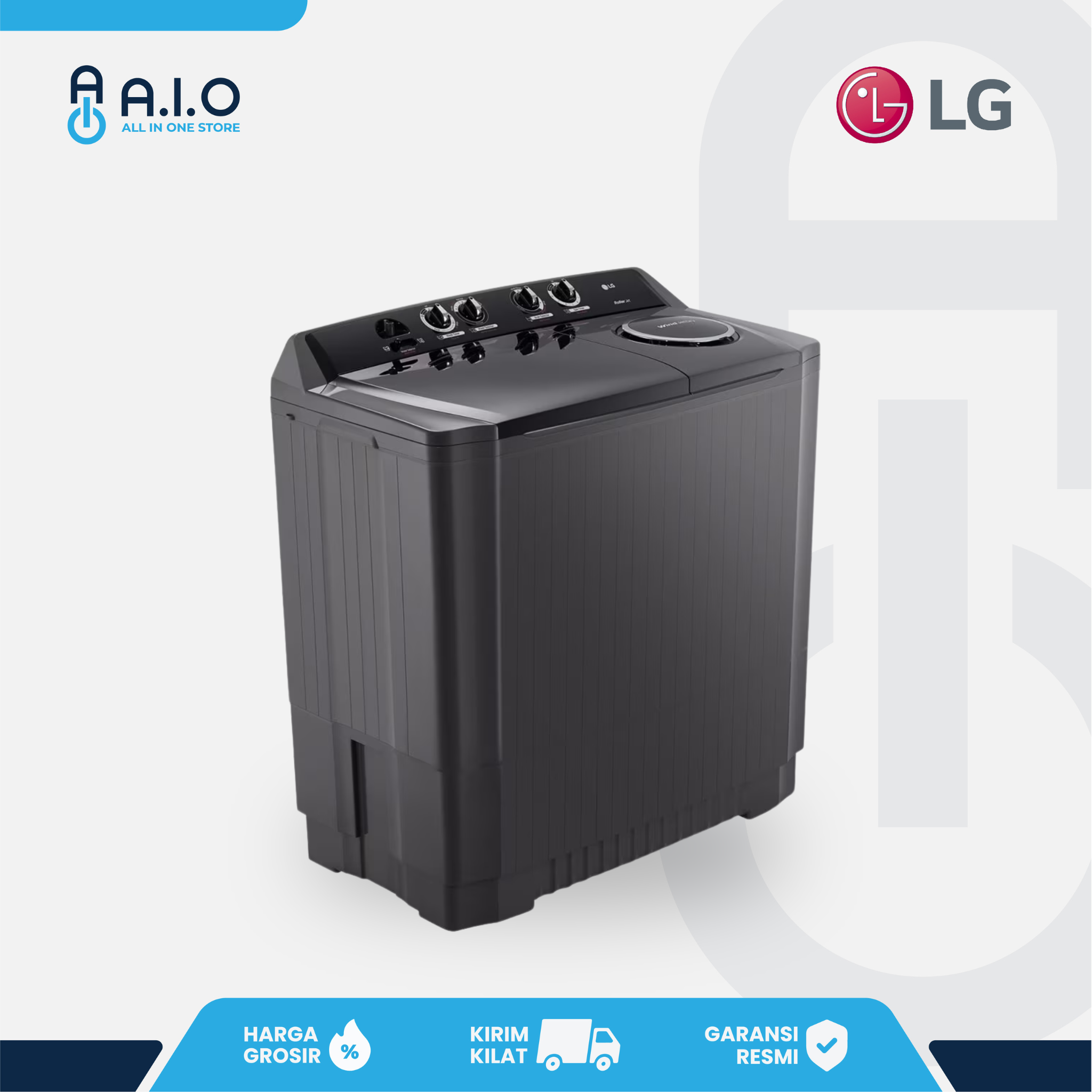 LG - MESIN CUCI 2 TABUNG 14 KG - P1400RTM 4 LG - MESIN CUCI 2 TABUNG 14 KG - P1400RTM - Gambar 3