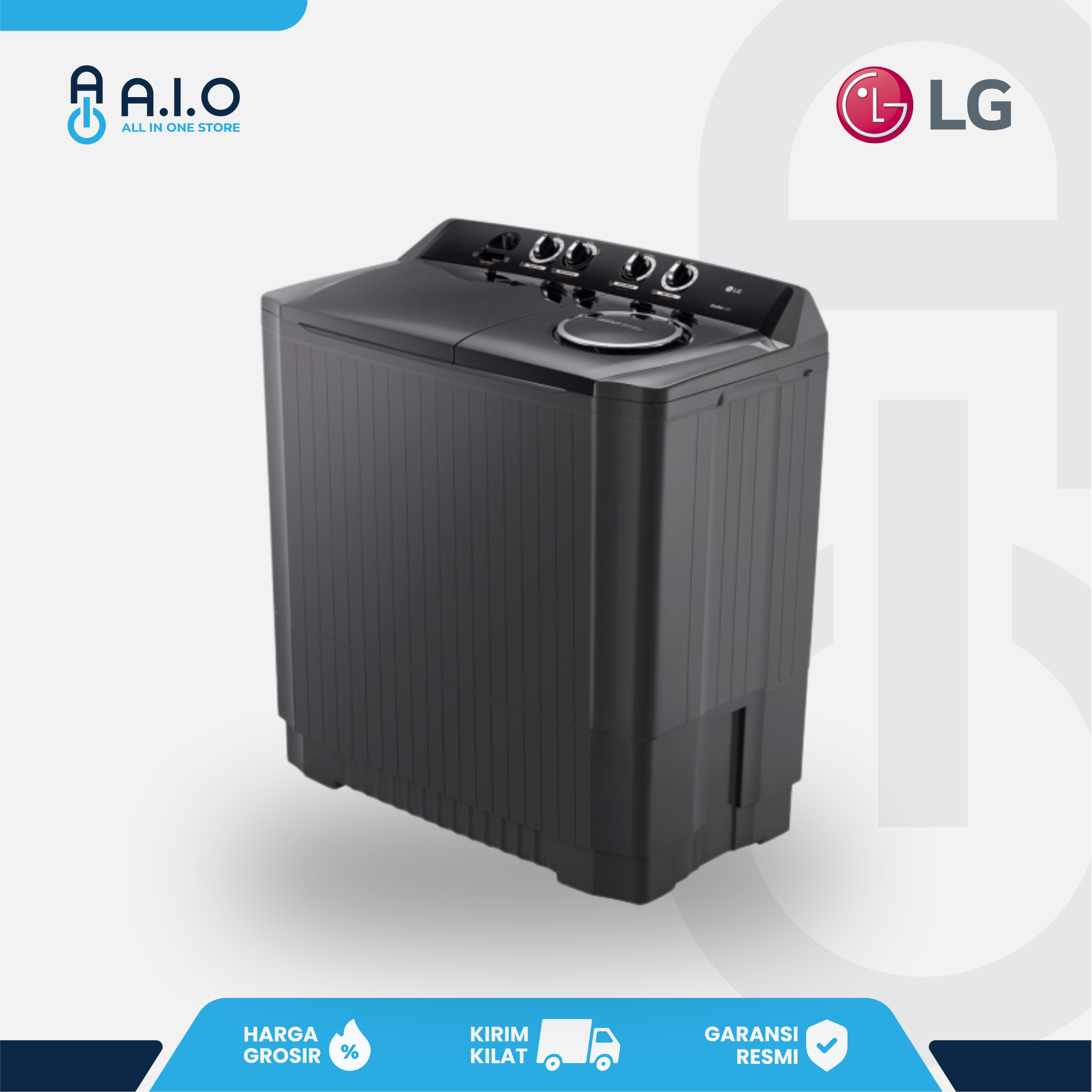 LG - MESIN CUCI 2 TABUNG 15 KG - P1500RTM 3 LG - MESIN CUCI 2 TABUNG 15 KG - P1500RTM - Gambar 2