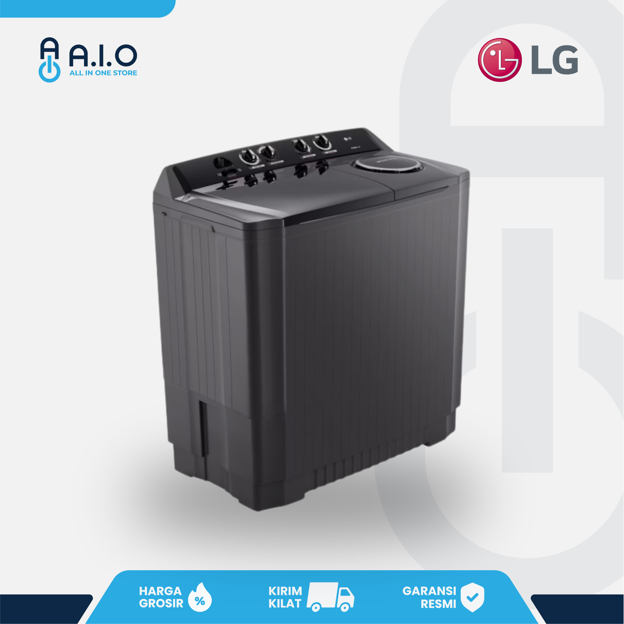 LG - MESIN CUCI 2 TABUNG 15 KG - P1500RTM 4 LG - MESIN CUCI 2 TABUNG 15 KG - P1500RTM - Gambar 3