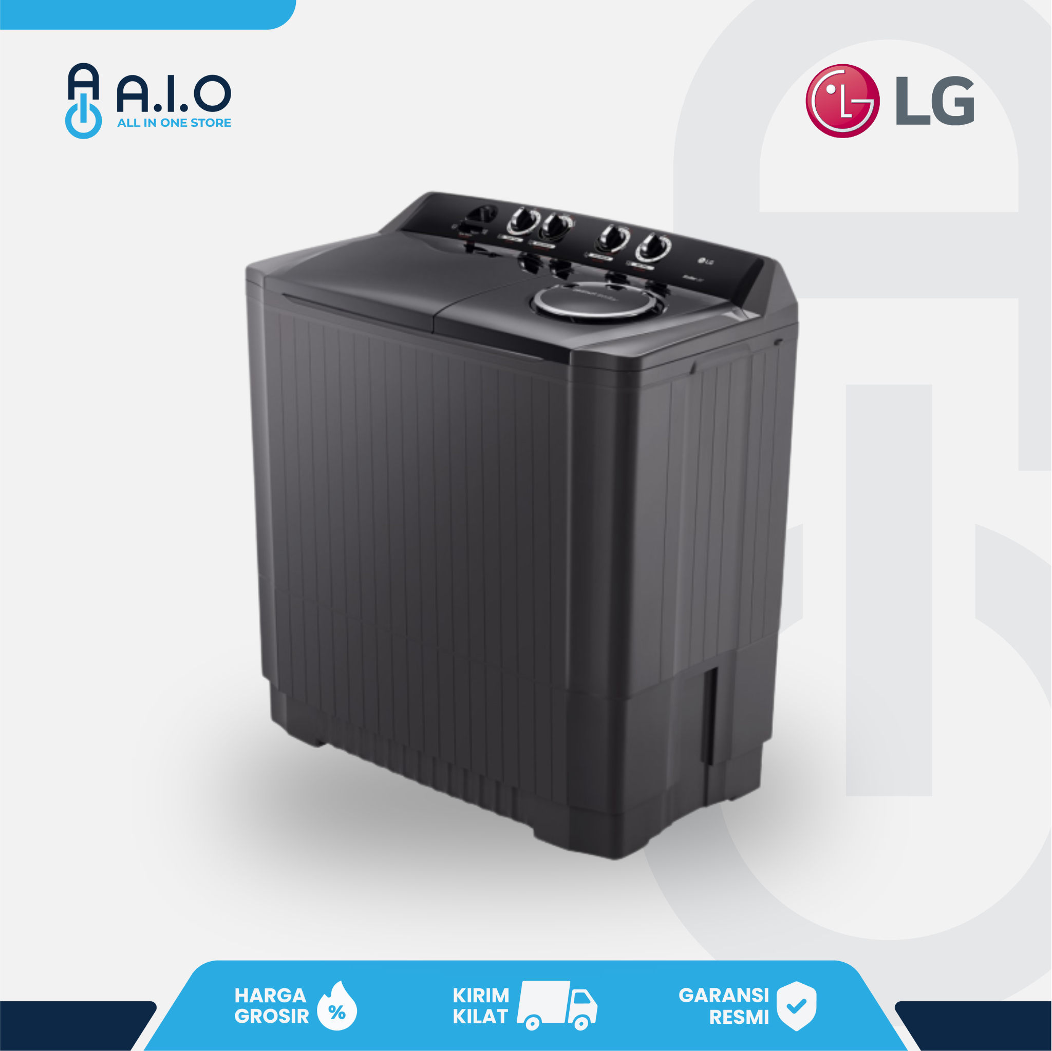 LG - MESIN CUCI 2 TABUNG 18 KG - P1800RTM 3 LG - MESIN CUCI 2 TABUNG 18 KG - P1800RTM - Gambar 2