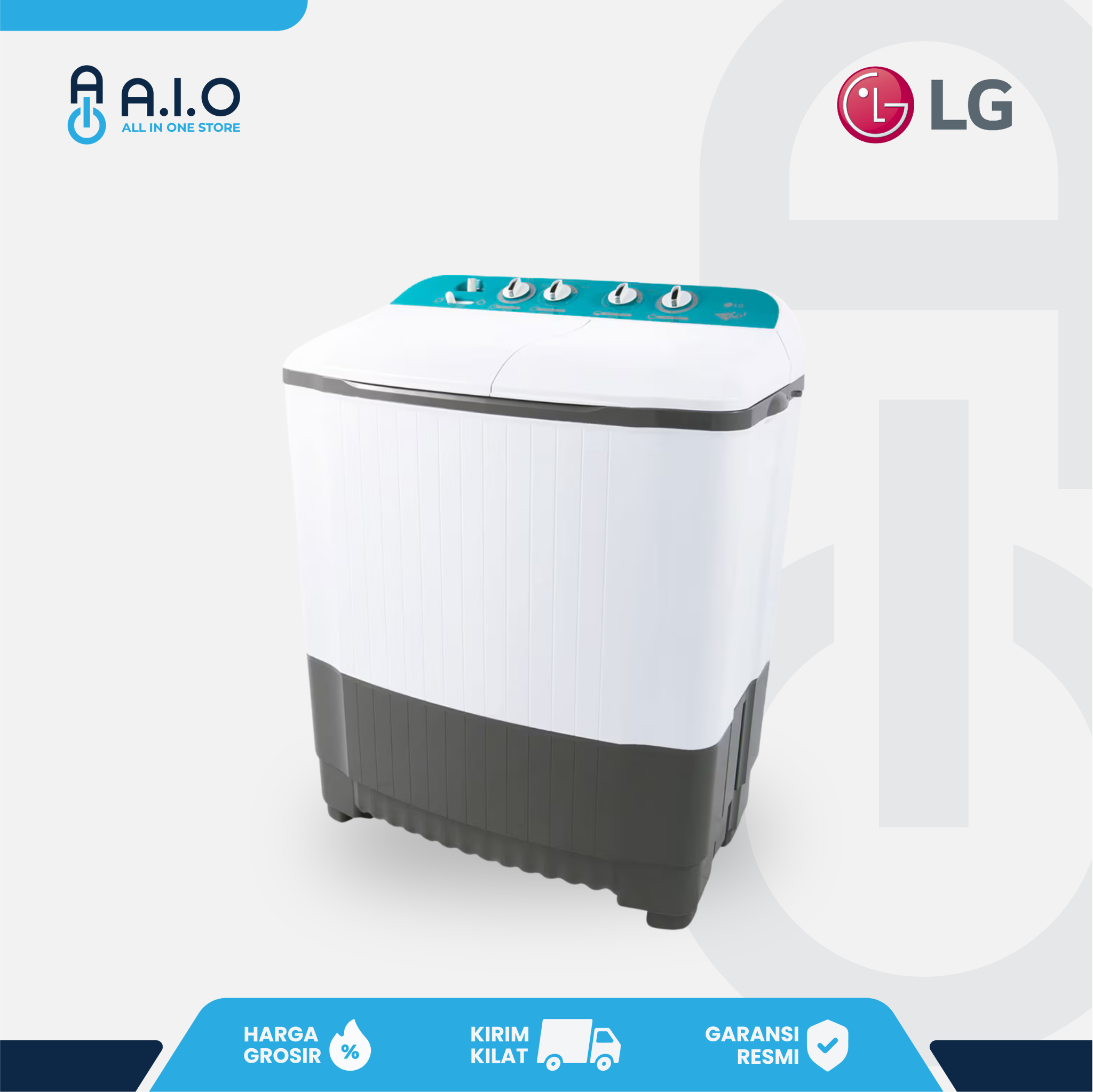 LG - MESIN CUCI 2 TABUNG 7 KG - P7000N 3 LG - MESIN CUCI 2 TABUNG 7 KG - P7000N - Gambar 2