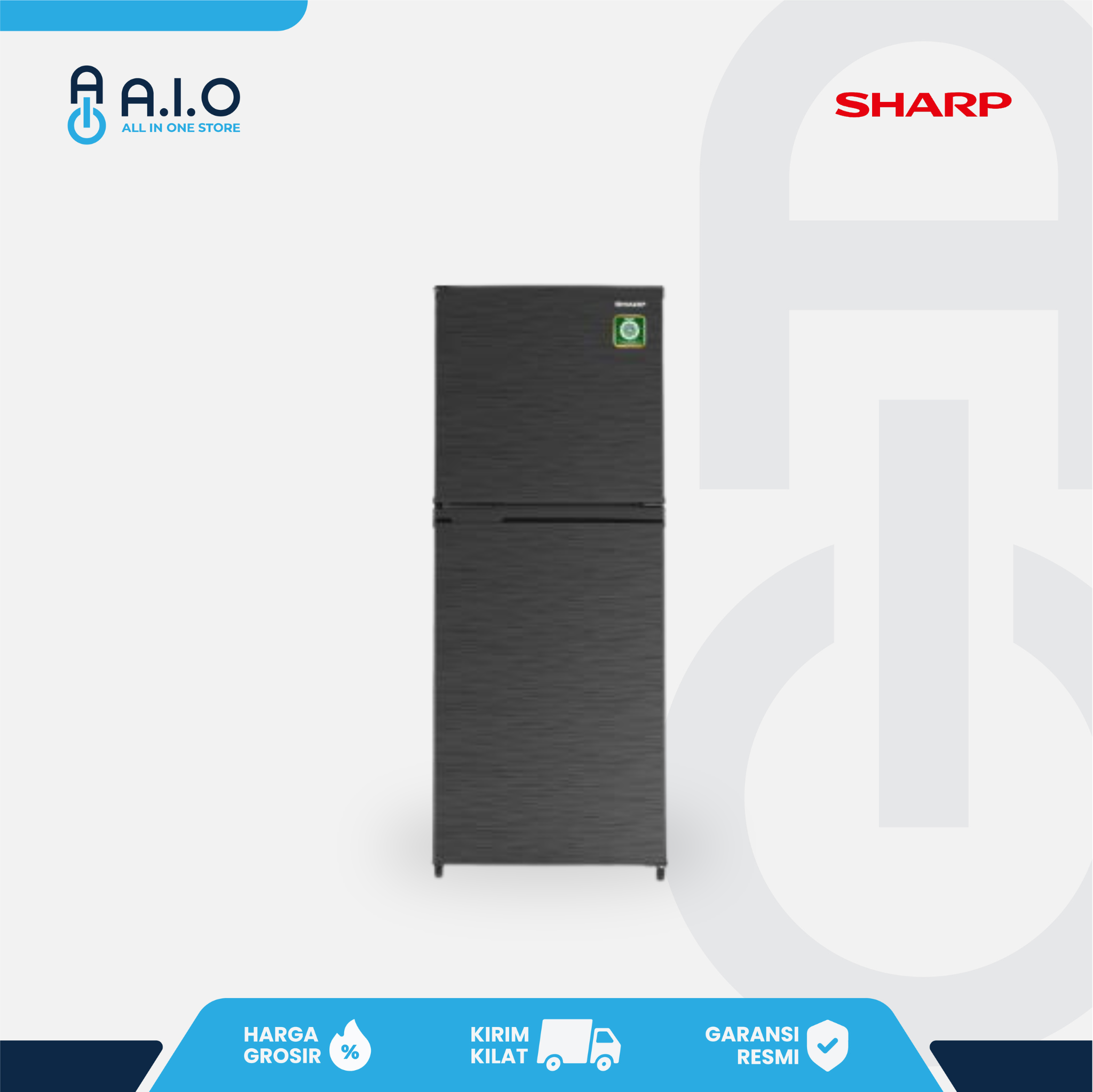 SHARP - KULKAS 2 PINTU 187 L - SJ 236MN HS 1 SJ-236MN-HS