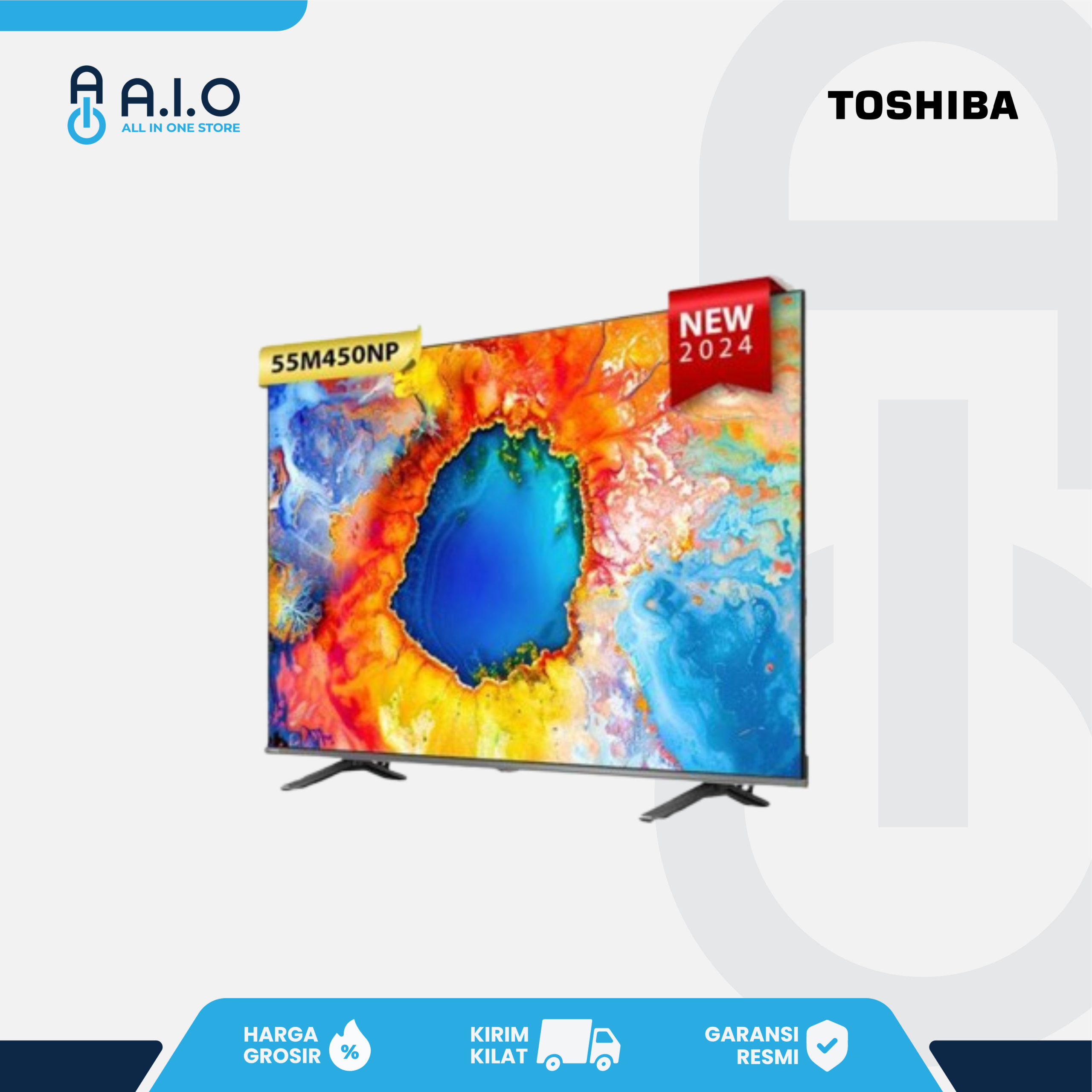 TOSHIBA TVMI - TV GOOGLE QLED 55" - 55M450NP 3 TOSHIBA TVMI - TV GOOGLE QLED 55" - 55M450NP - Gambar 2