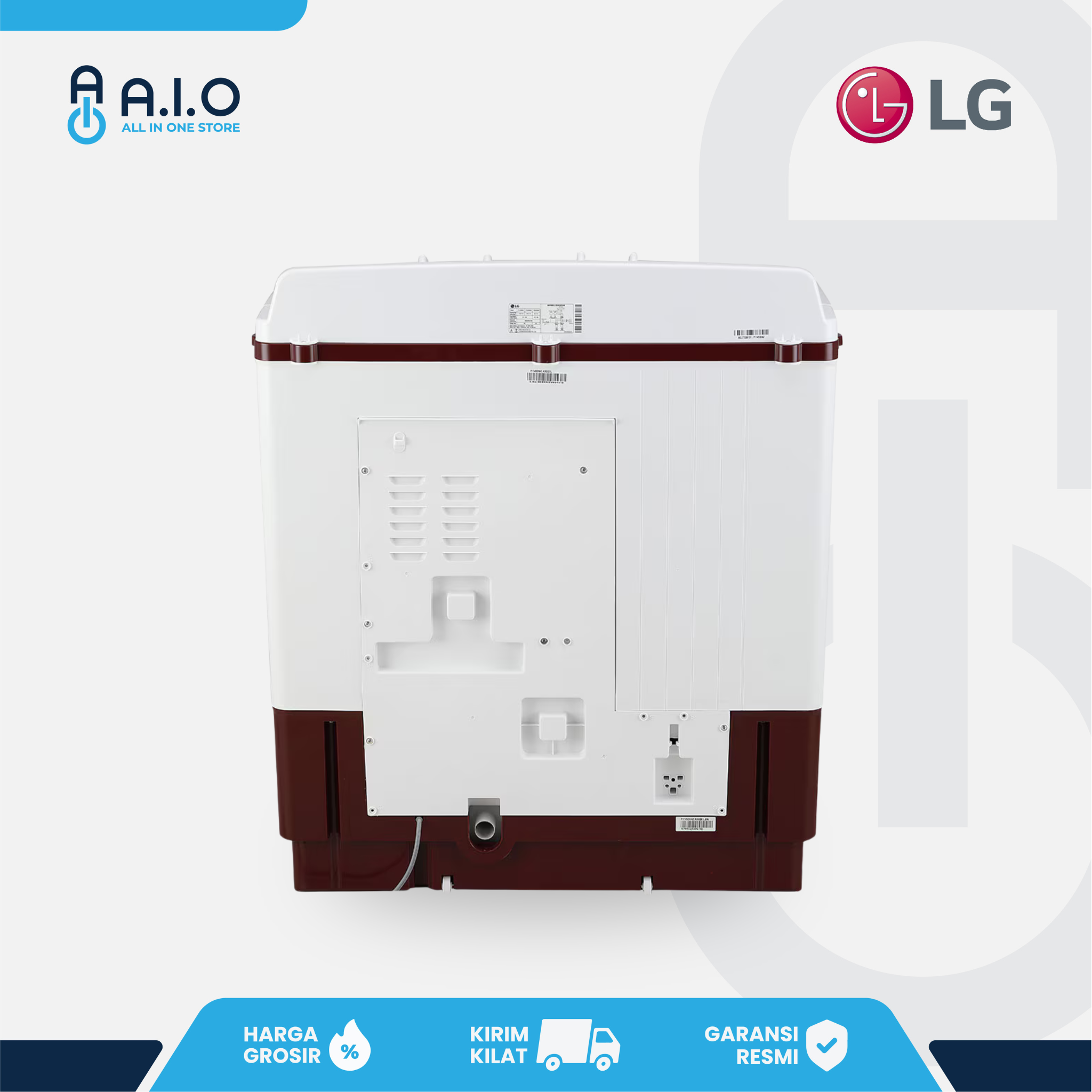 LG - MESIN CUCI 2 TABUNG 9 KG - P9050RTB 4 LG - MESIN CUCI 2 TABUNG 9 KG - P9050RTB - Gambar 3
