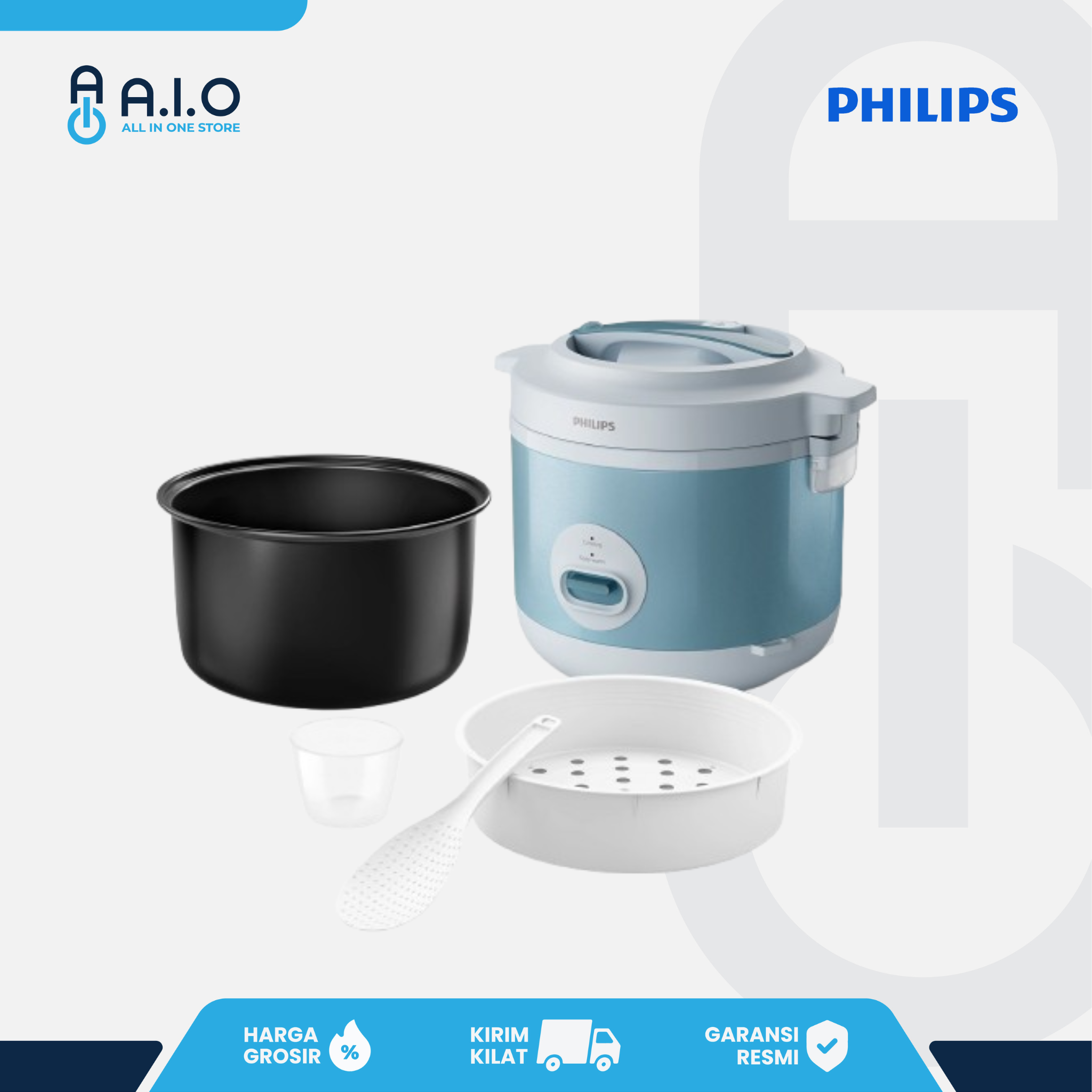 PHILIPS - RICE COOKER 1.8 L - HD3003/32 4 PHILIPS - RICE COOKER 1.8 L - HD3003/32 - Gambar 3