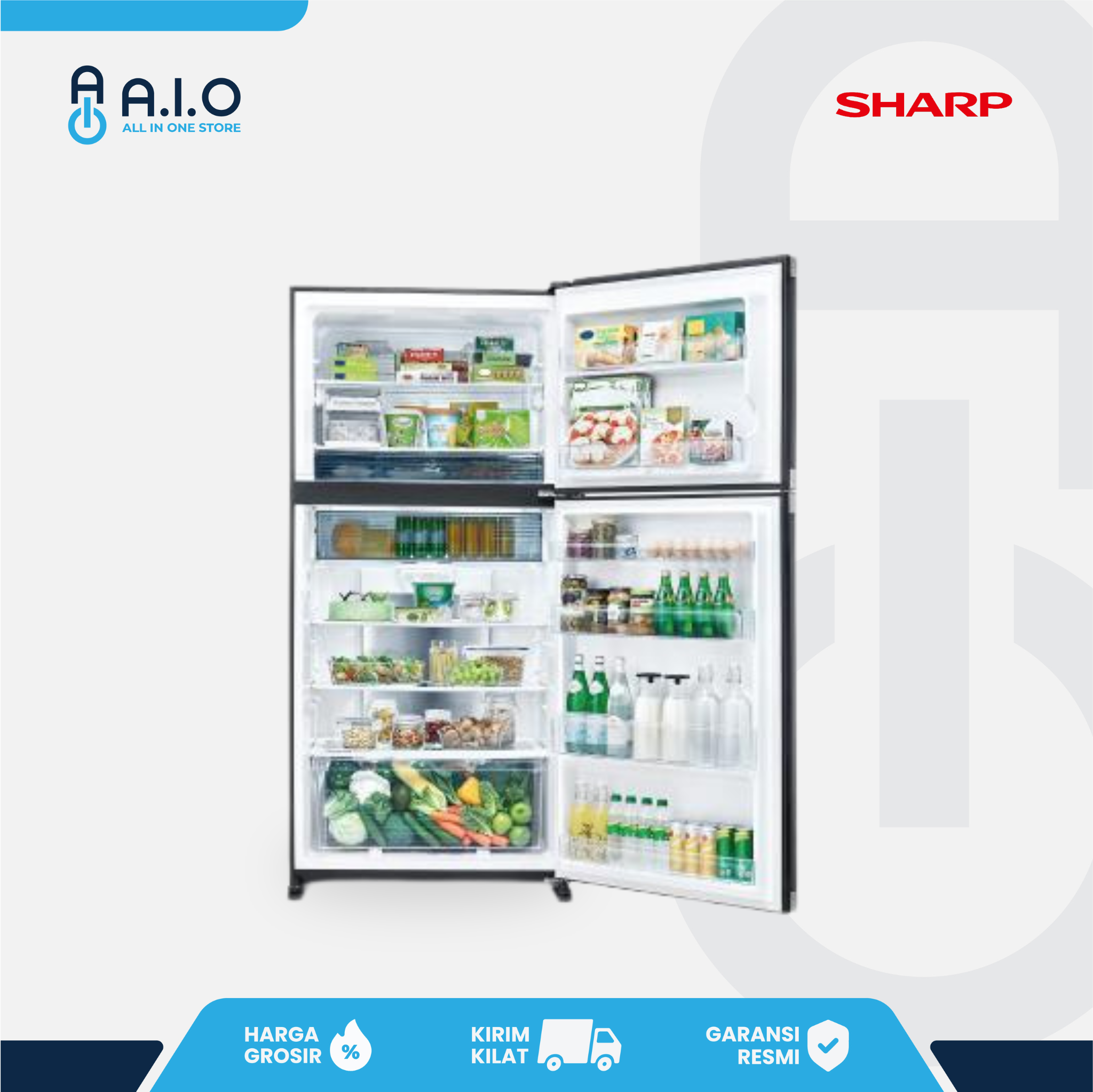 SHARP - KULKAS 2 PINTU 656 L - SJ IG962PM SL 5 SHARP - KULKAS 2 PINTU 656 L - SJ IG962PM SL - Gambar 4