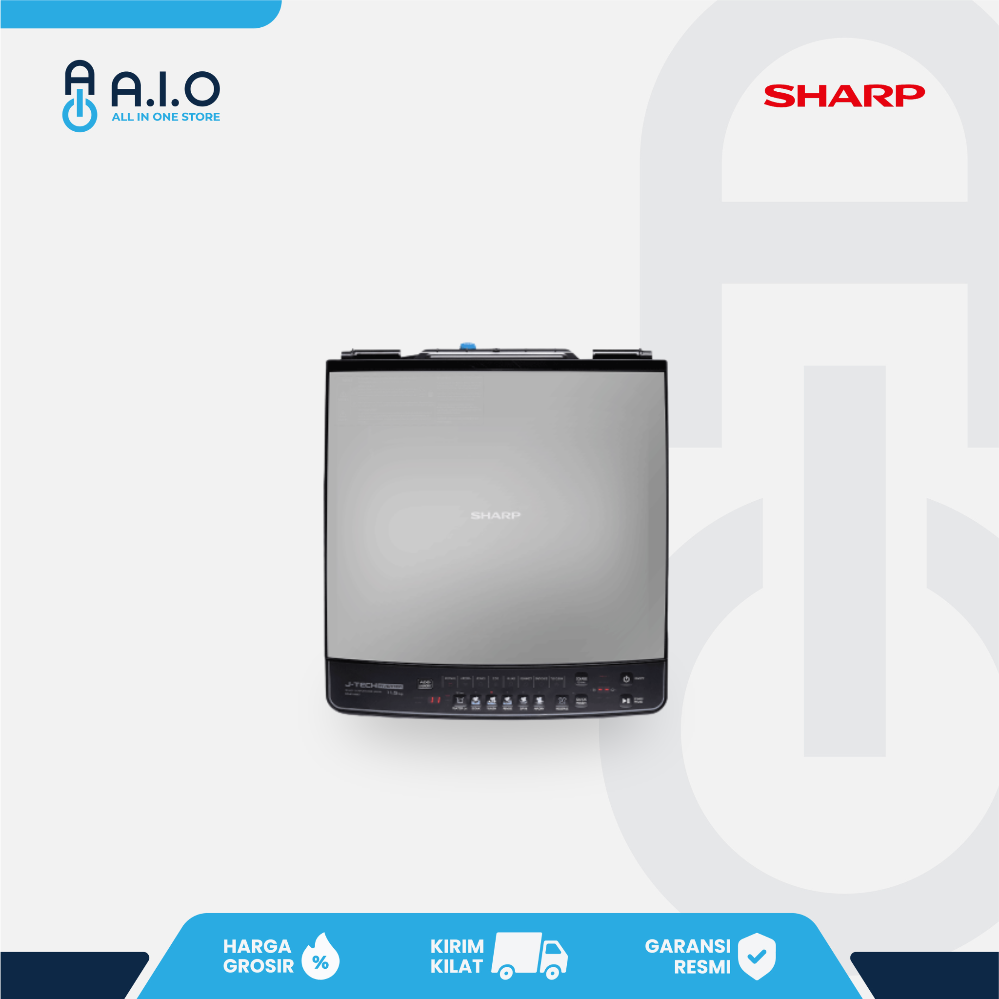 SHARP - MESIN CUCI TOP LOADING 11.5 KG - ES M1150XT SM 5 SHARP - MESIN CUCI TOP LOADING 11.5 KG - ES M1150XT SM - Gambar 4