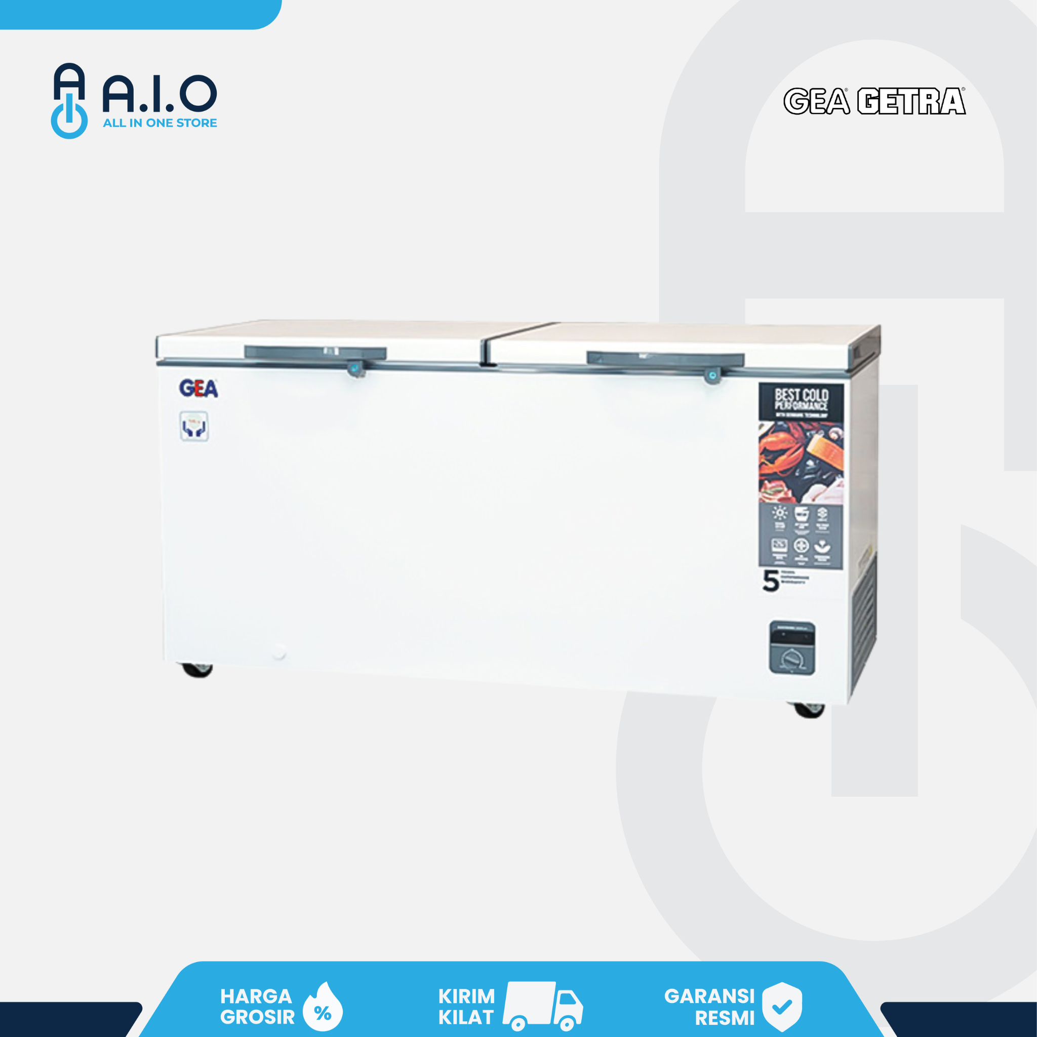 GEA - CHEST FREEZER 2 PINTU 500 L - AB 600R