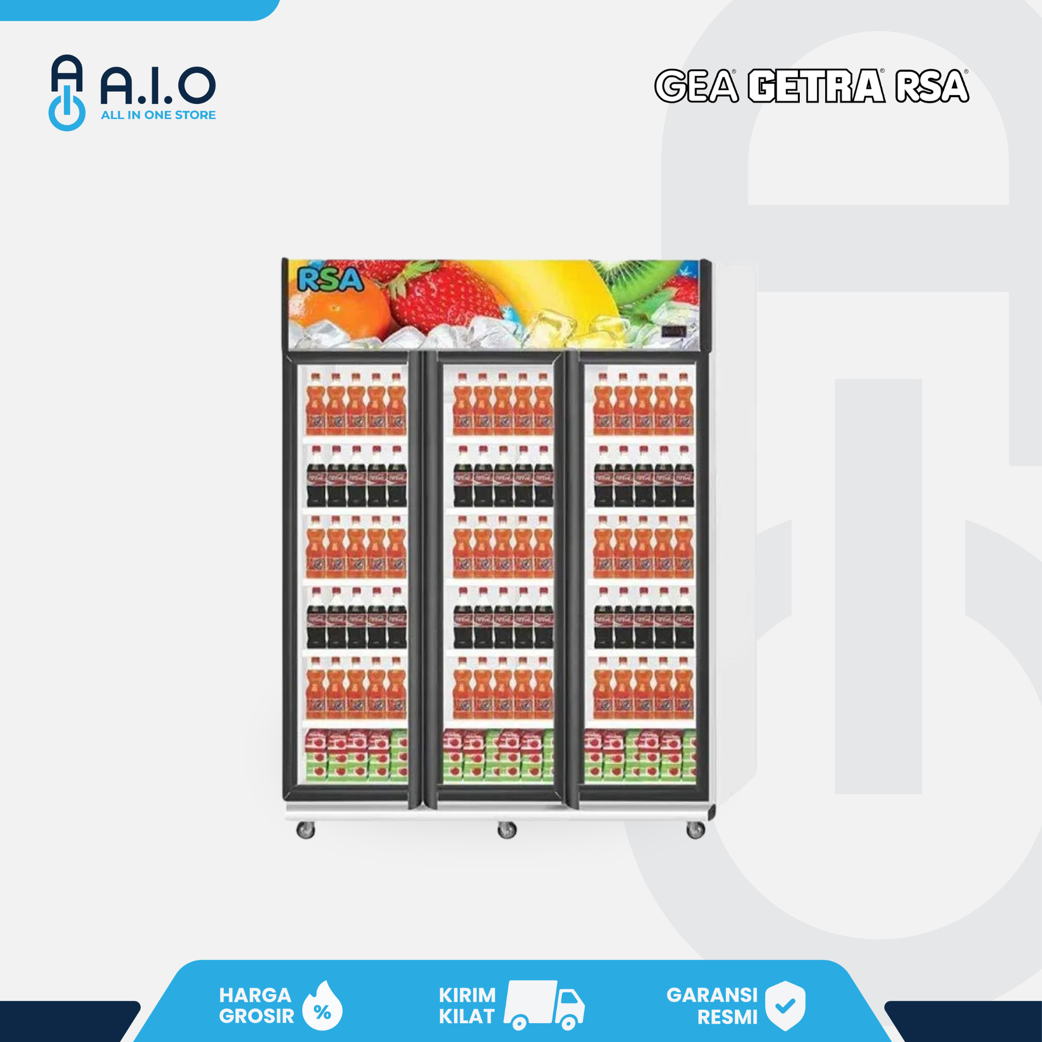 RSA - SHOWCASE 3 PINTU 1300 L - AMETHYST