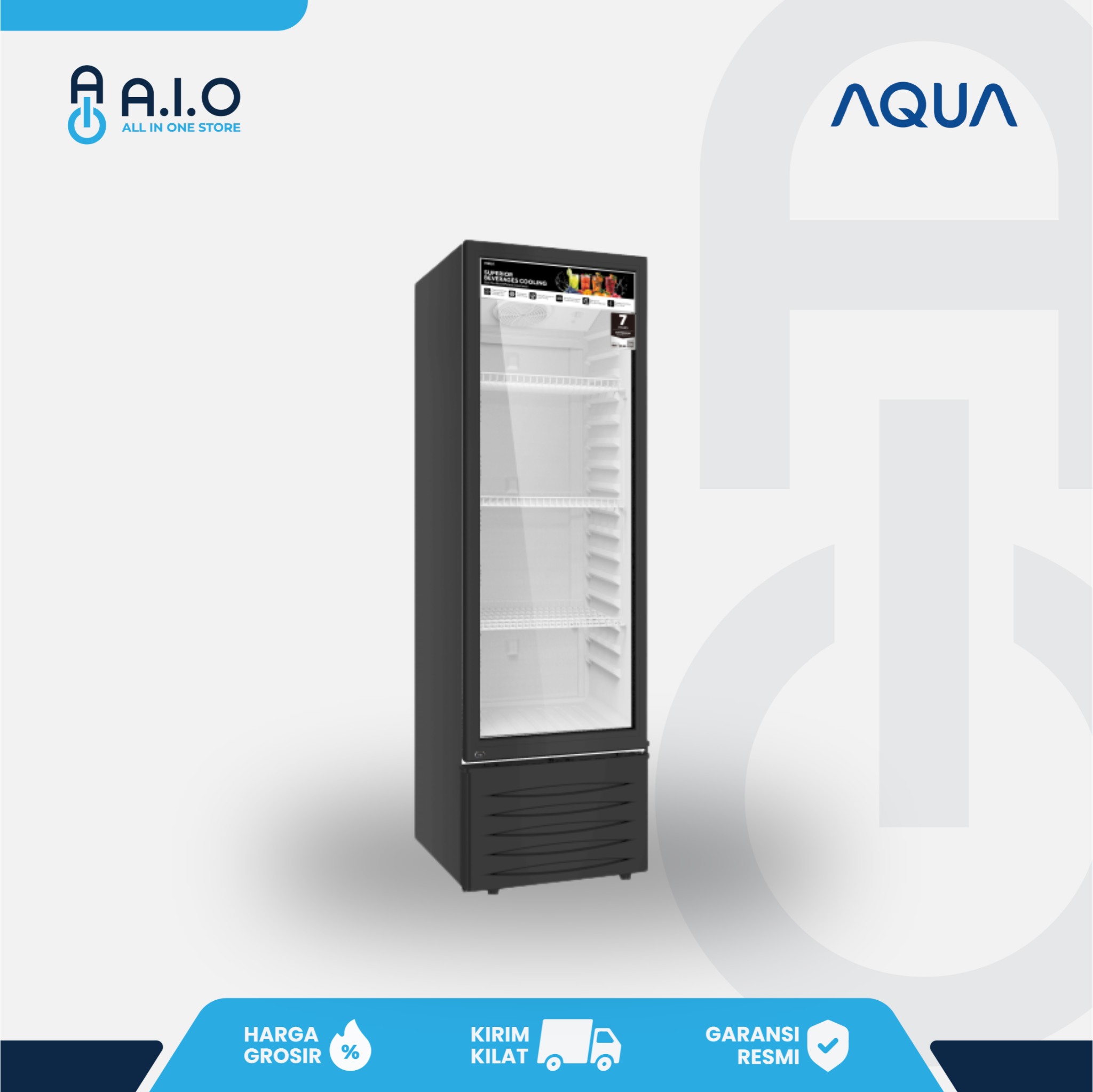 AQUA - SHOWCASE 1 PINTU 170 L - AQB 261GO