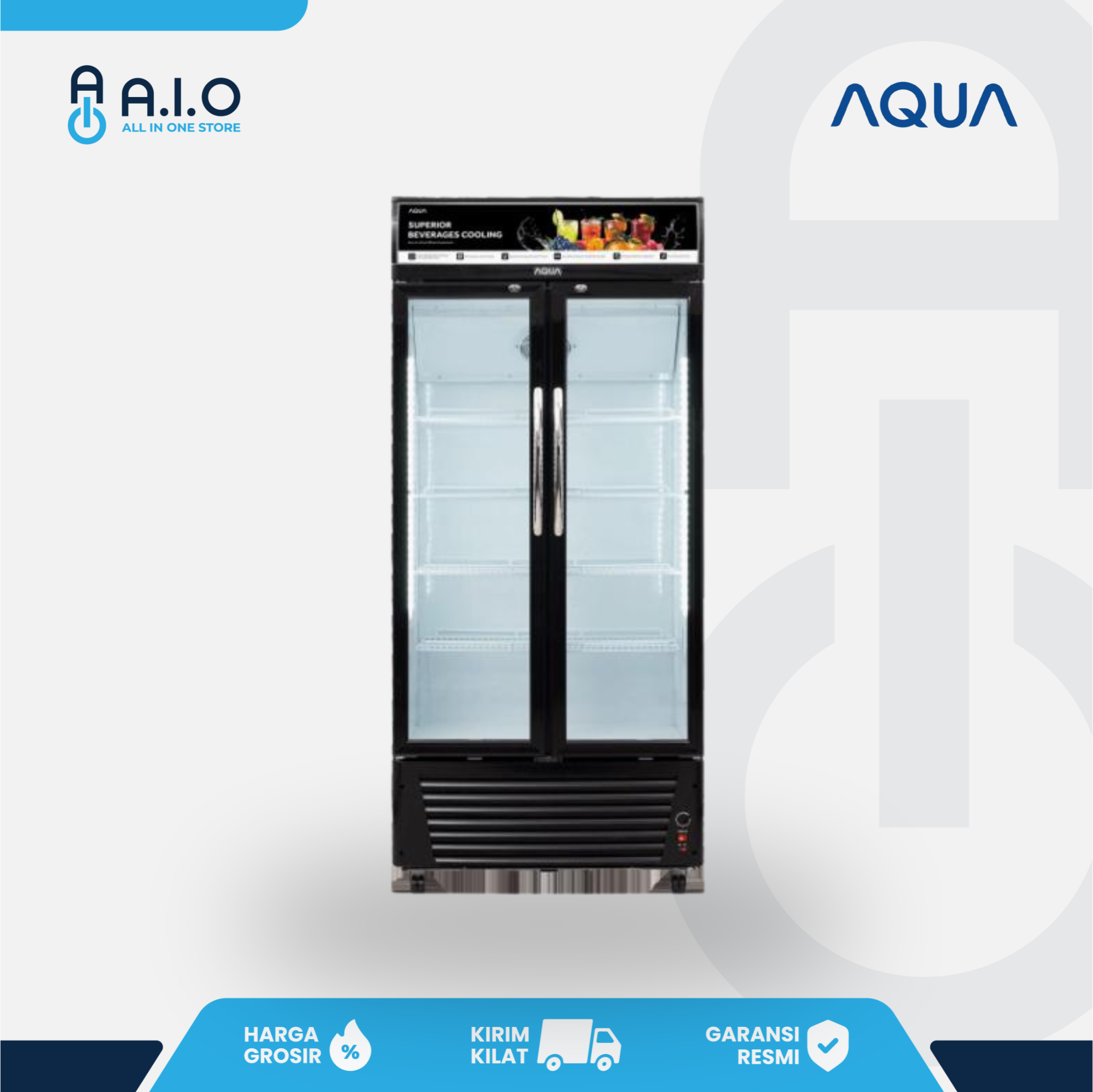AQUA - SHOWCASE 2 PINTU 500 L - AQB 610CD