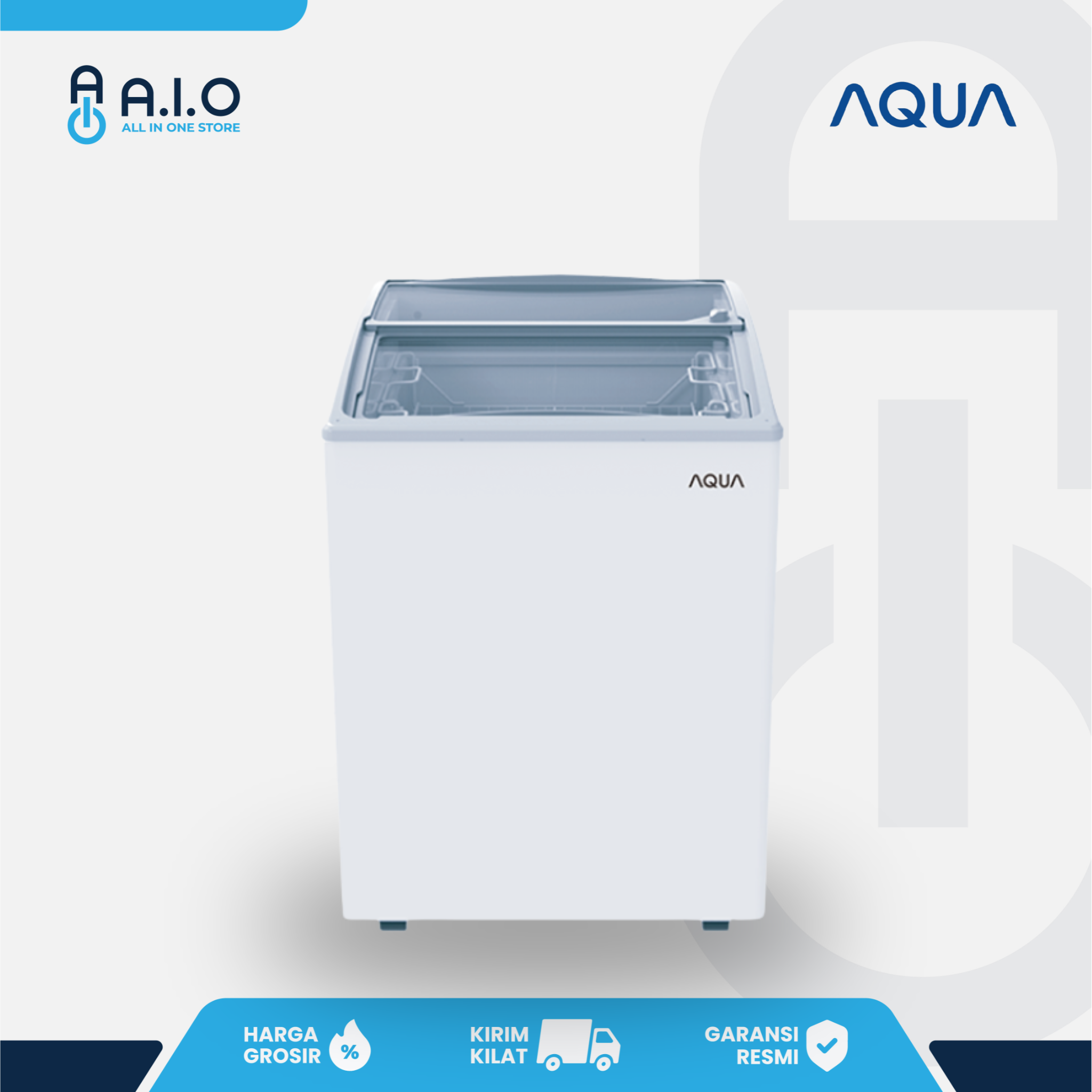 AQUA - CHEST FREEZER 1 PINTU 157 L - AQF 157SD