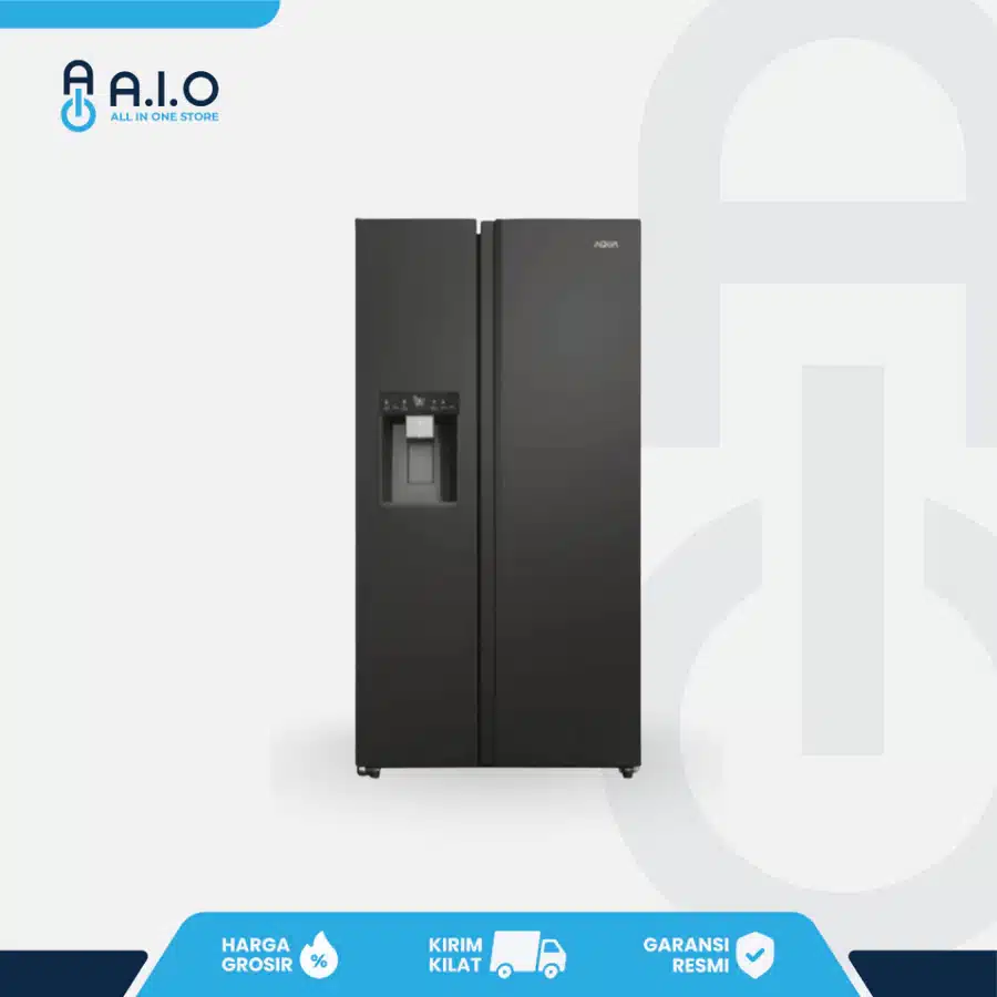 AQUA - KULKAS SIDE BY SIDE 618 L - AQR CSE696RSV(SL) AQUA KULKAS SIDE BY SIDE 618 L AQR CSE696RSVSL