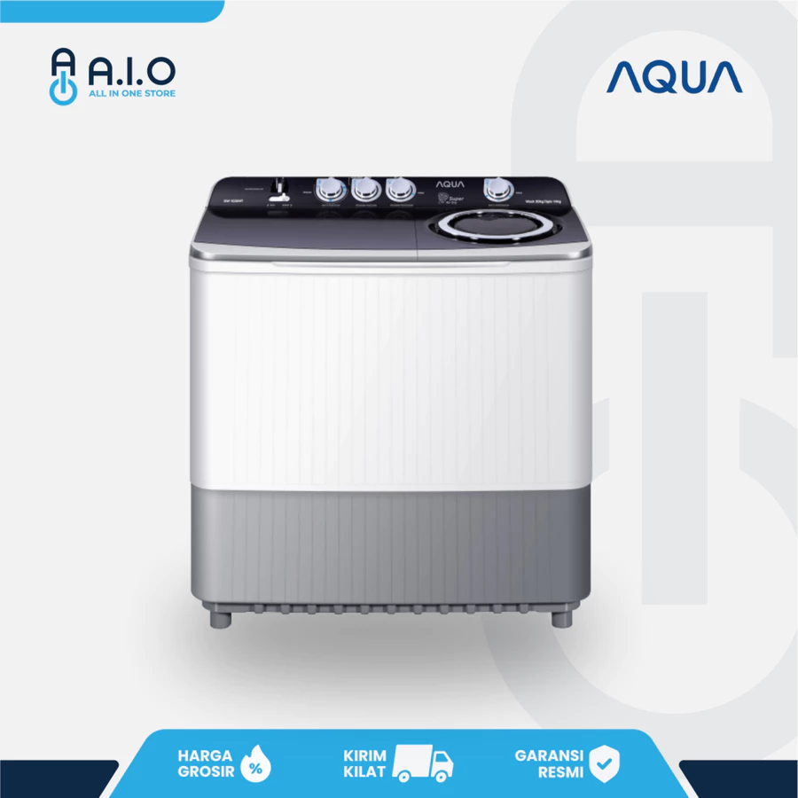 AQUA - MESIN CUCI 2 TABUNG 10 KG - QW 1030HT AQUA MESIN CUCI 2 TABUNG 10 KG QW 1030HT