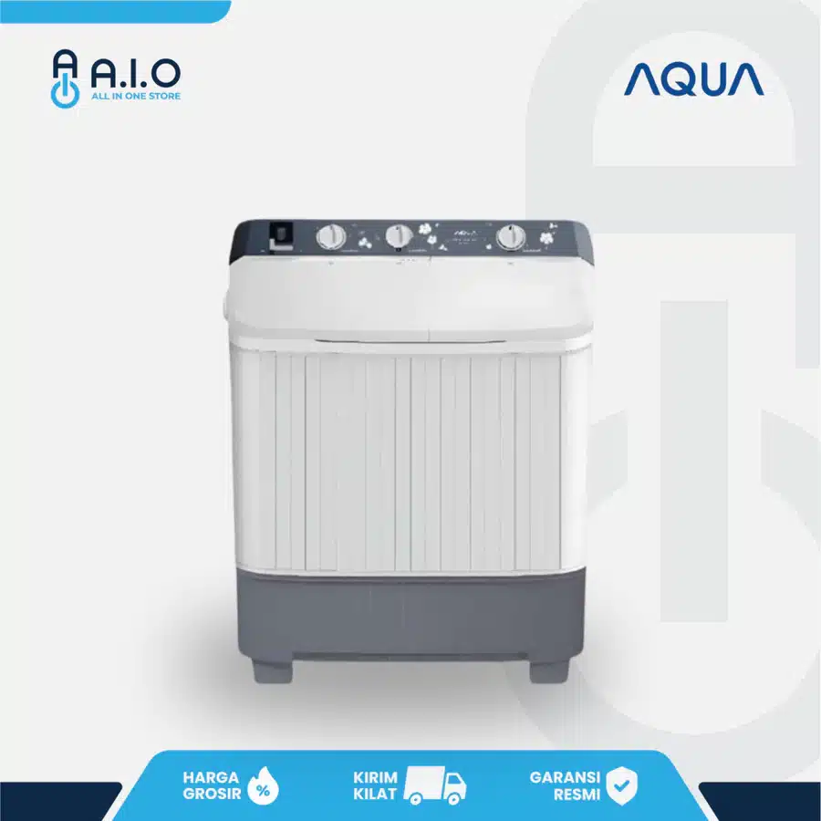 AQUA - MESIN CUCI 2 TABUNG 8 KG - QW 8011HT q w