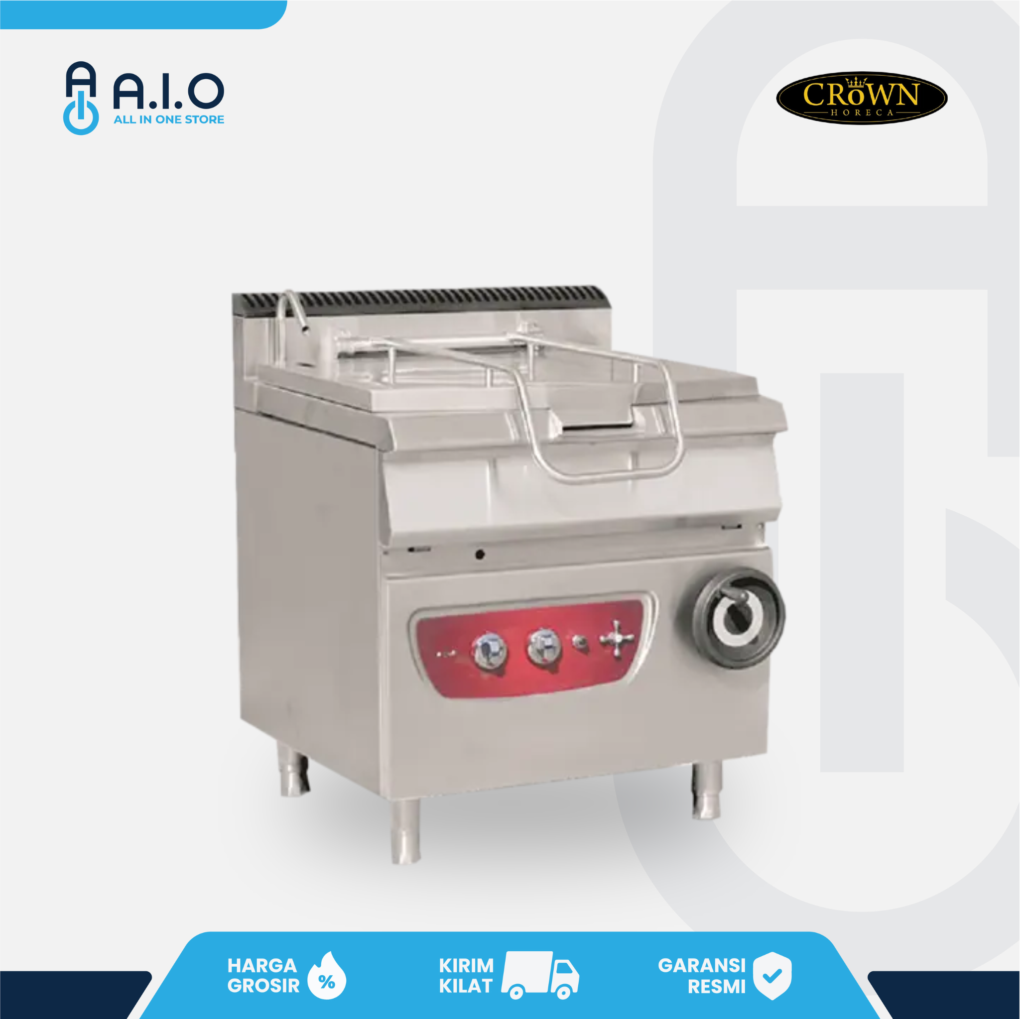 CROWN - GAS STYLE TILTING PAN 80 LITER - E RCG 900