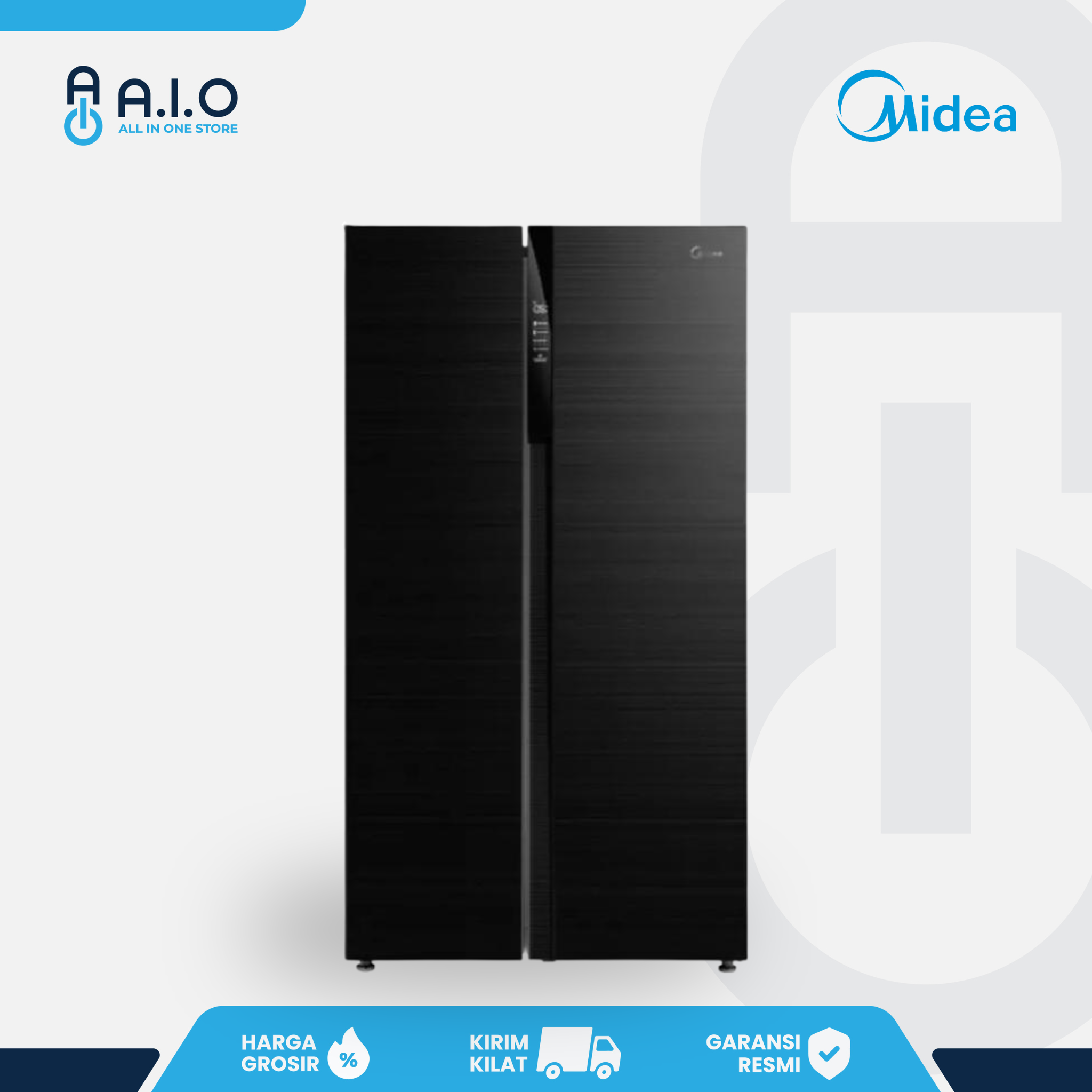 MIDEA - KULKAS SIDE BY SIDE 530 L - HC 689VB