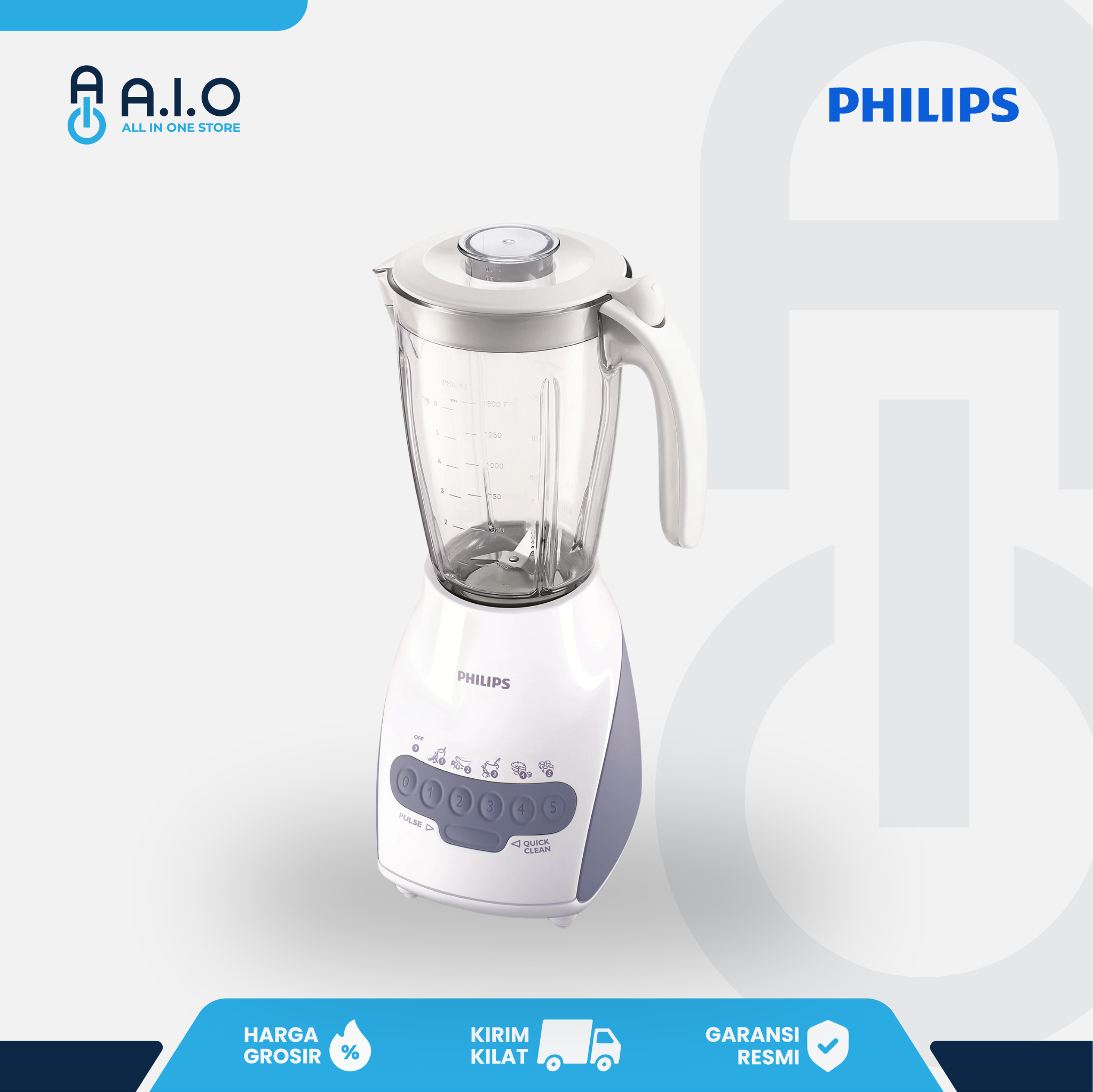 PHILIPS - BLENDER PLASTIC 2 L - HR 2115/00