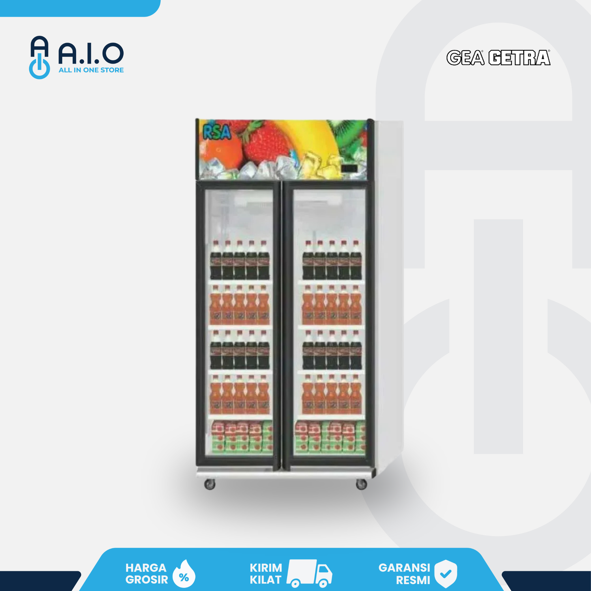 GEA - SHOWCASE 2 PINTU 800 L - JADE