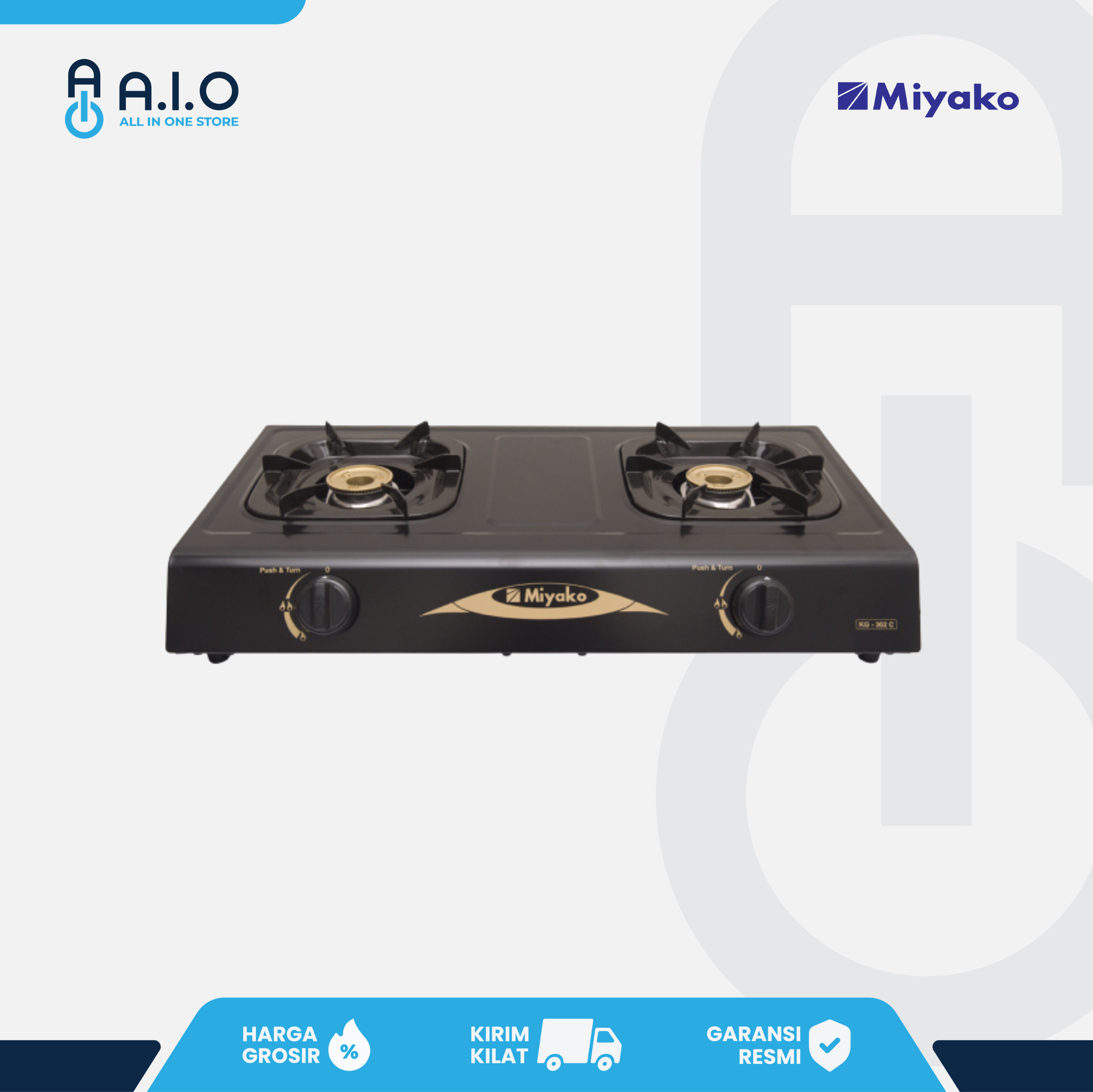 MIYAKO - KOMPOR 2 TUNGKU - KG 302 C