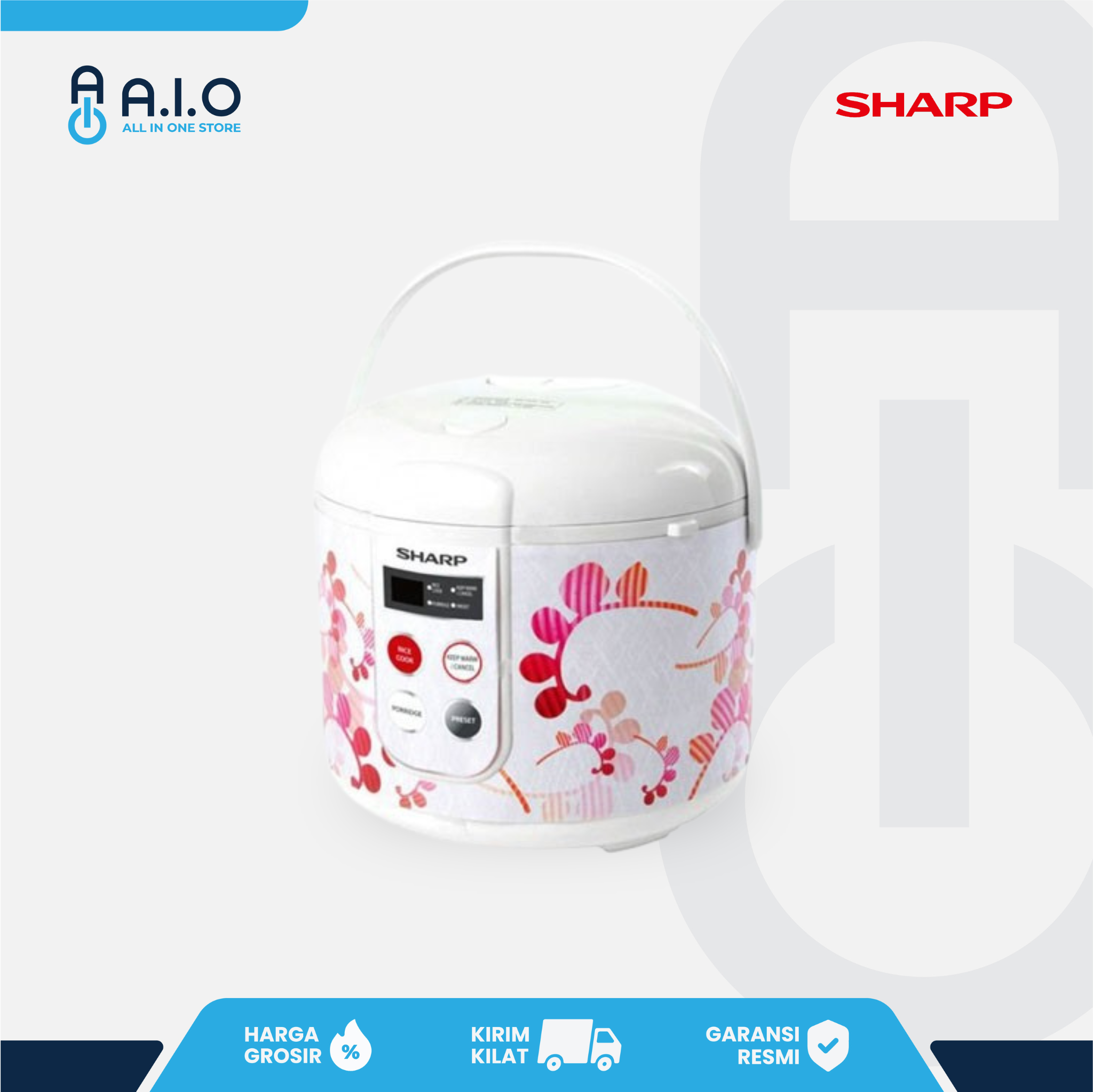 SHARP - RICE COOKER 1.8 L - KS T18TL RD