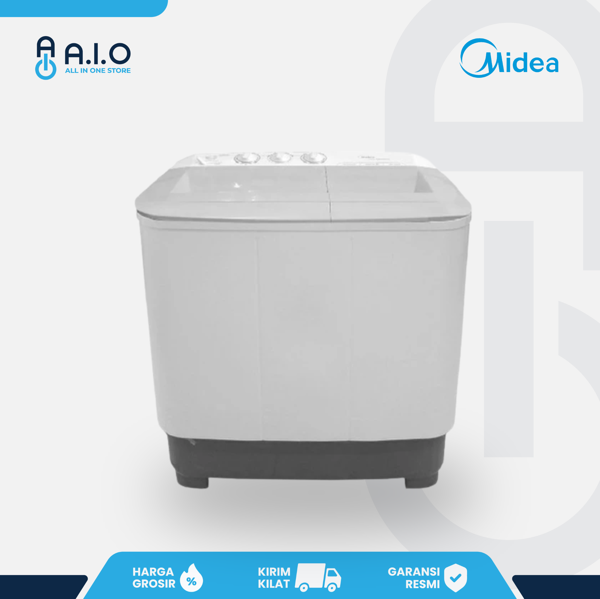 MIDEA - MESIN CUCI 2 TABUNG 7 KG - MTD89NTG