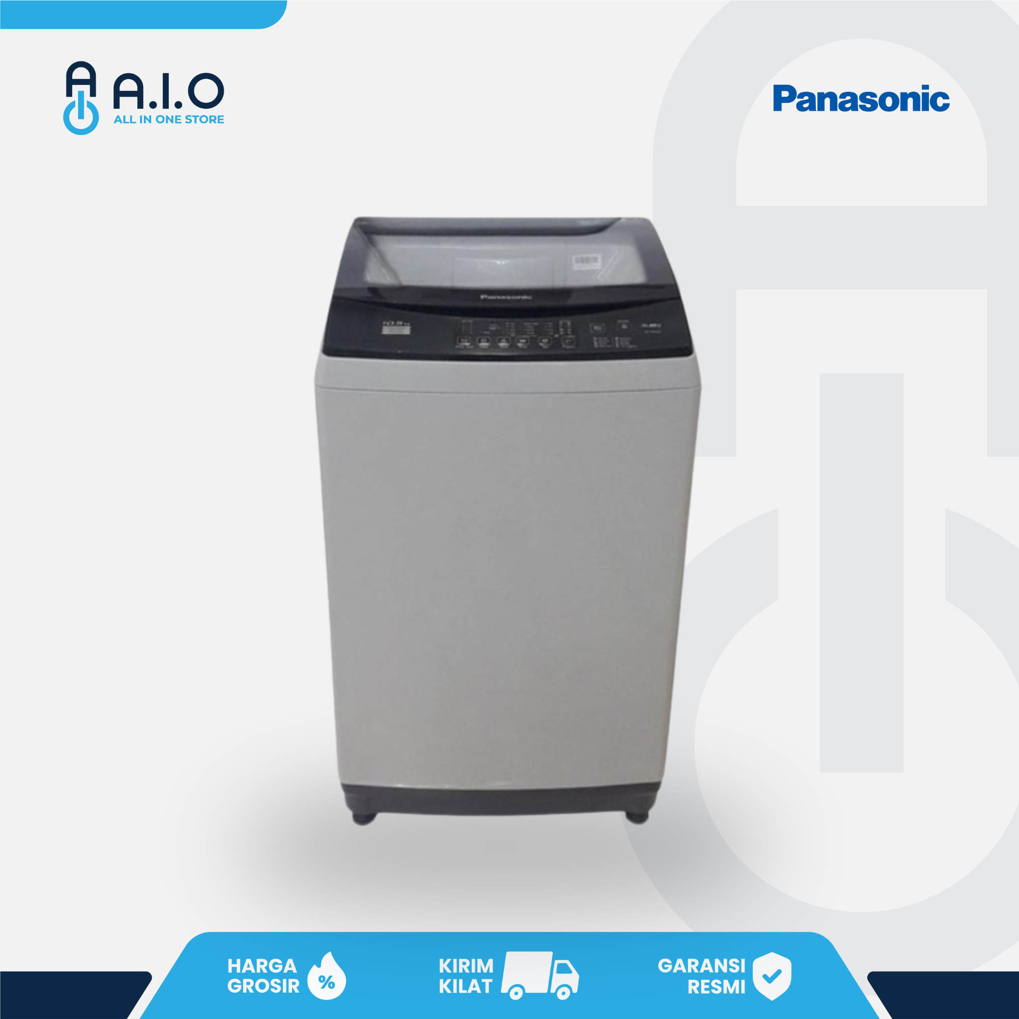 PANASONIC - MESIN CUCI TOP LOADING 8 KG - NA F80MB1WSG