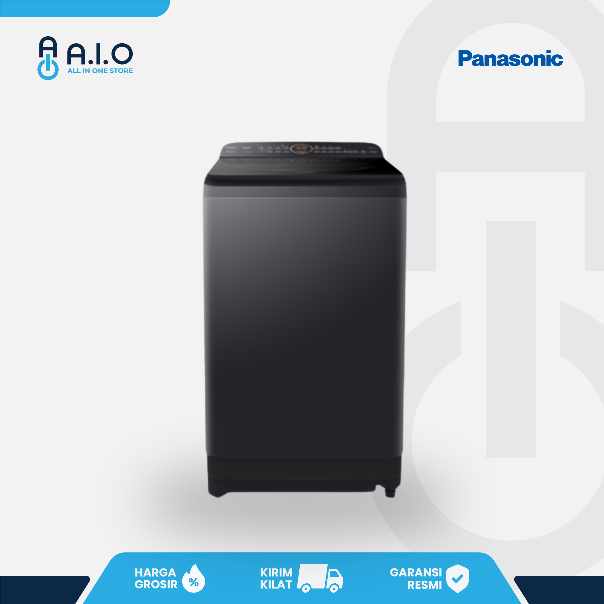 PANASONIC - MESIN CUCI TOP LOADING 10 KG - NA FD10X1BSG