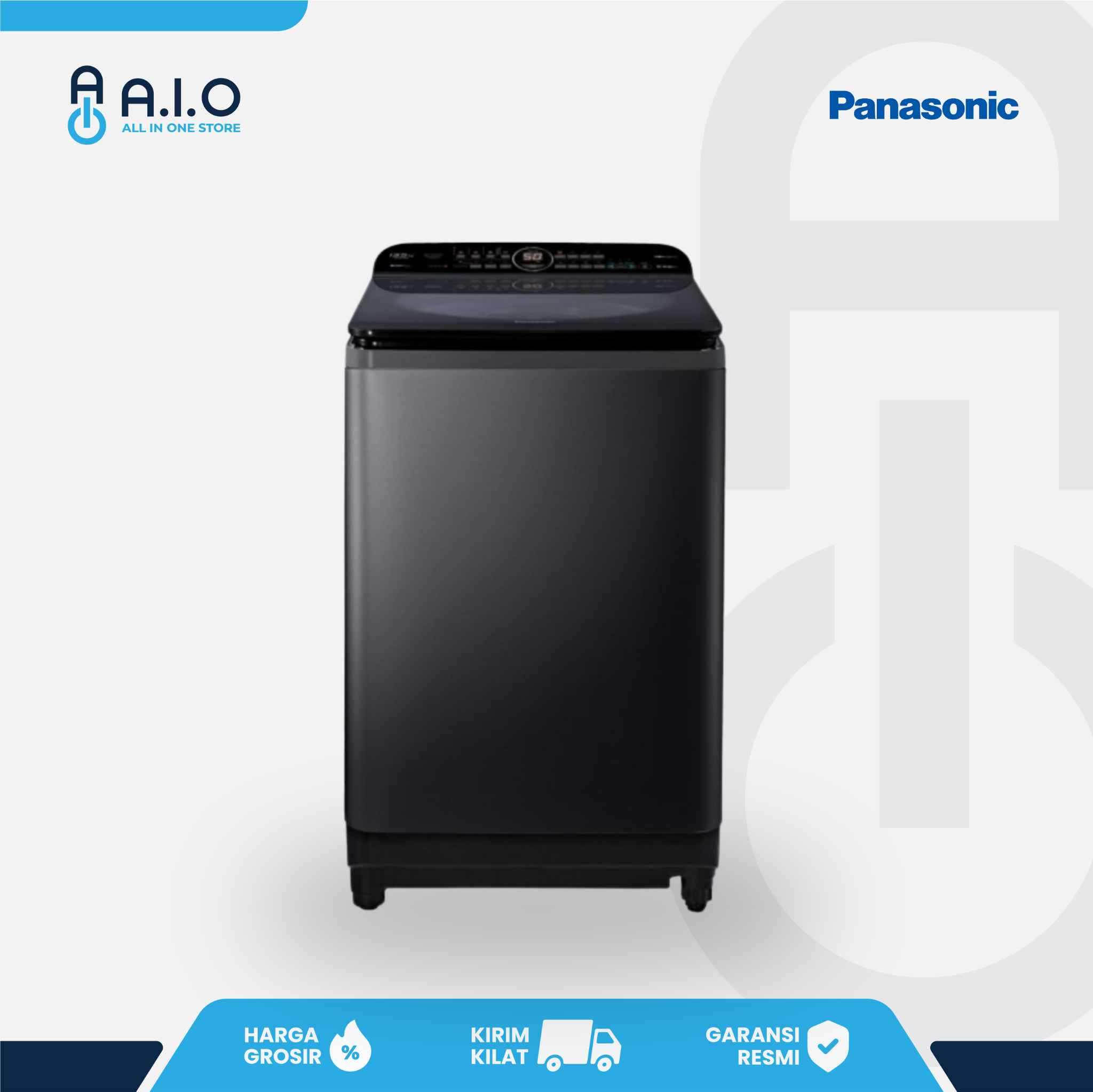 PANASONIC - MESIN CUCI TOP LOADING 9.5 KG - NA FD95X1BSG