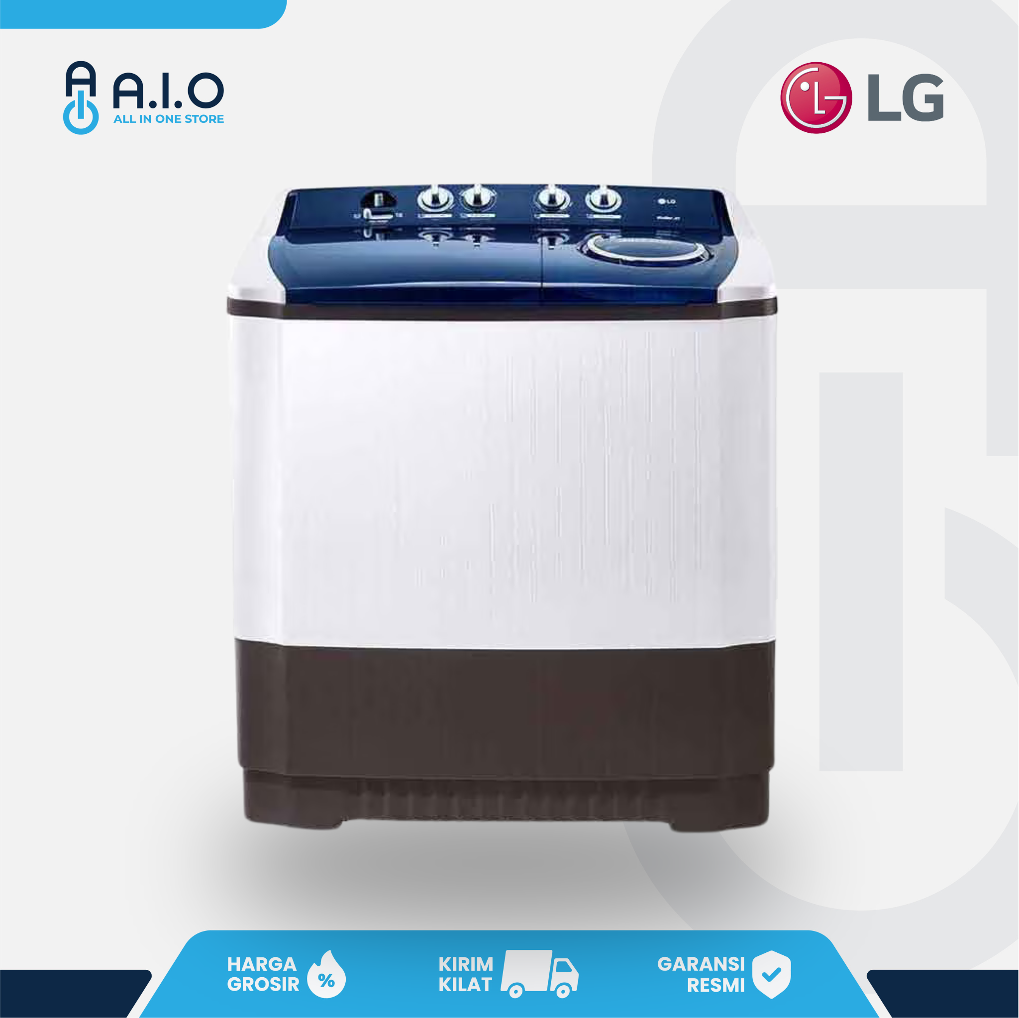 LG - MESIN CUCI 2 TABUNG 14 KG - P1400RT