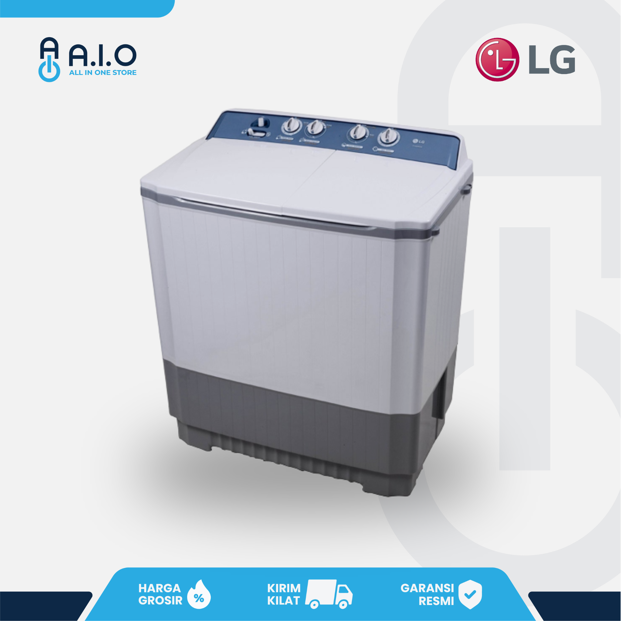 LG - MESIN CUCI 2 TABUNG 7.5 KG - P7500N