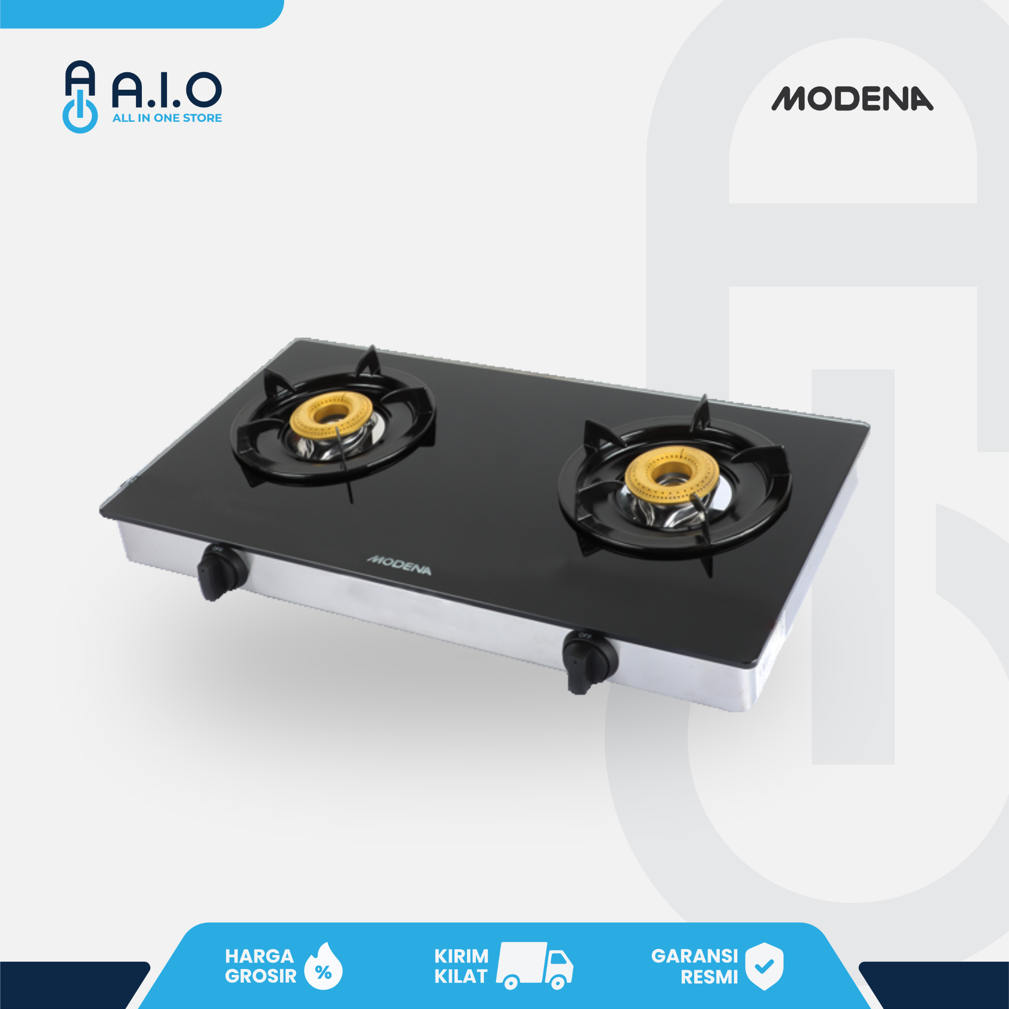 MODENA - KOMPOR GAS PORTABLE 2 TUNGKU - PC 2721 LD