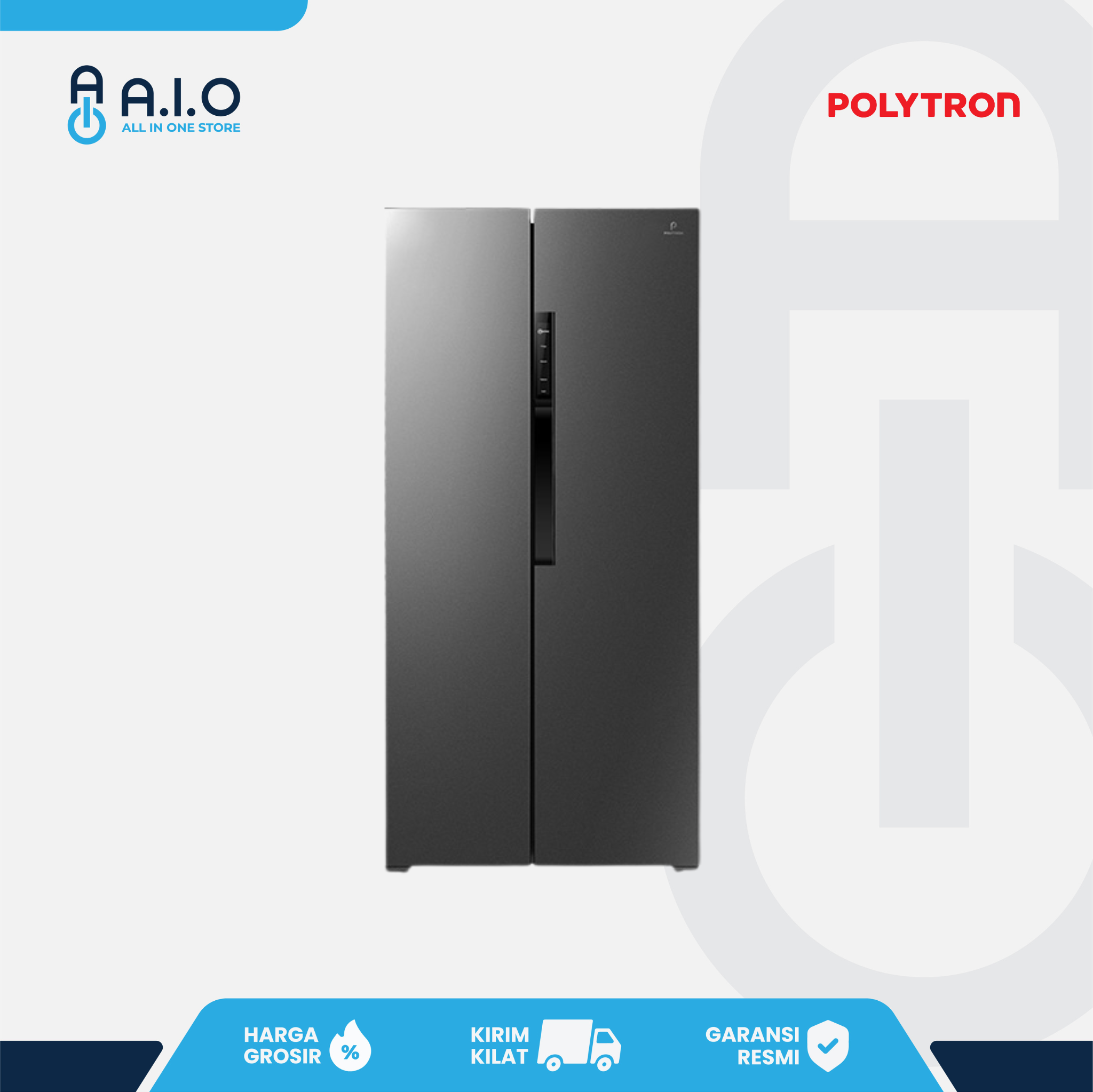 POLYTRON - KULKAS SIDE BY SIDE 450 L - PRS 455S