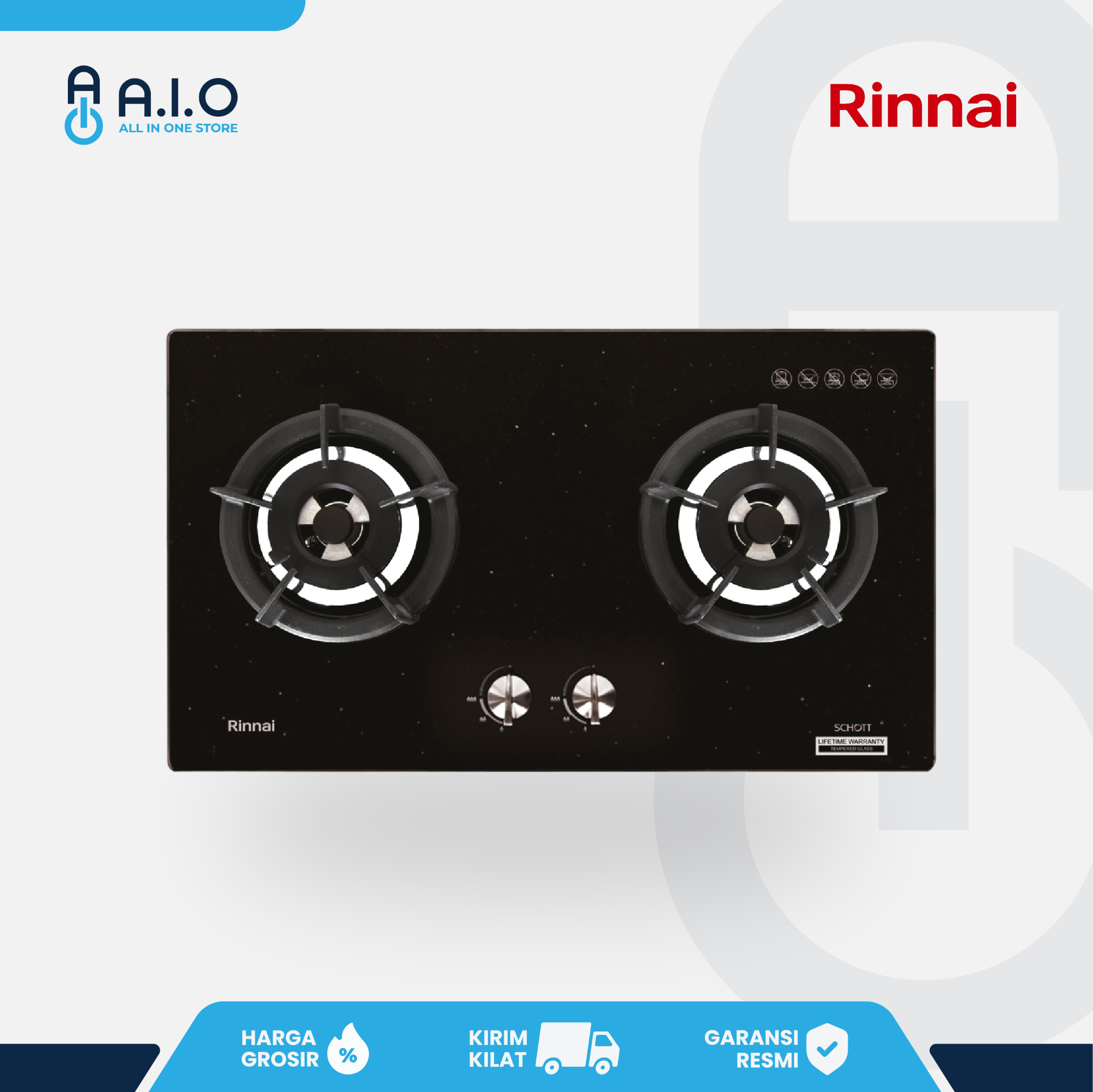 RINNAI - KOMPOR TANAM - RB 2GHC(SB)